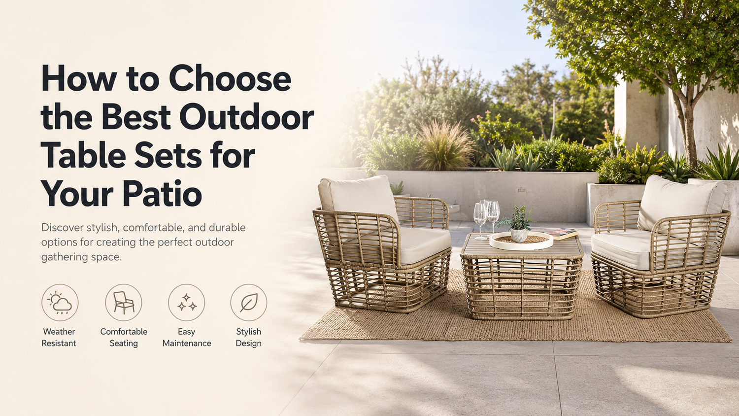 How to Choose the Best Outdoor Table Set for Your Patio - Vanub