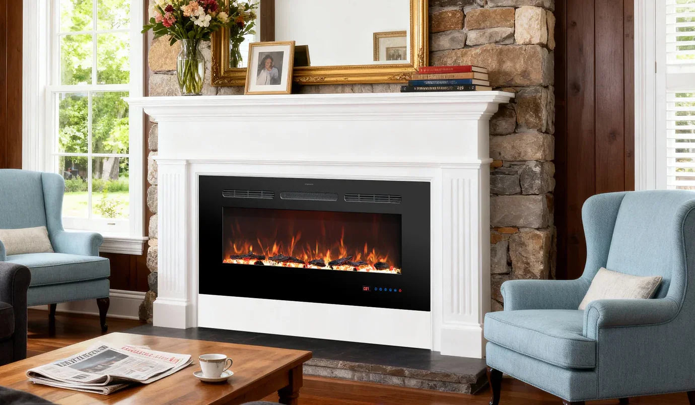 Using a Linear Electric Fireplace Where You Sleep (Noise, Light, Timers) - Vanub