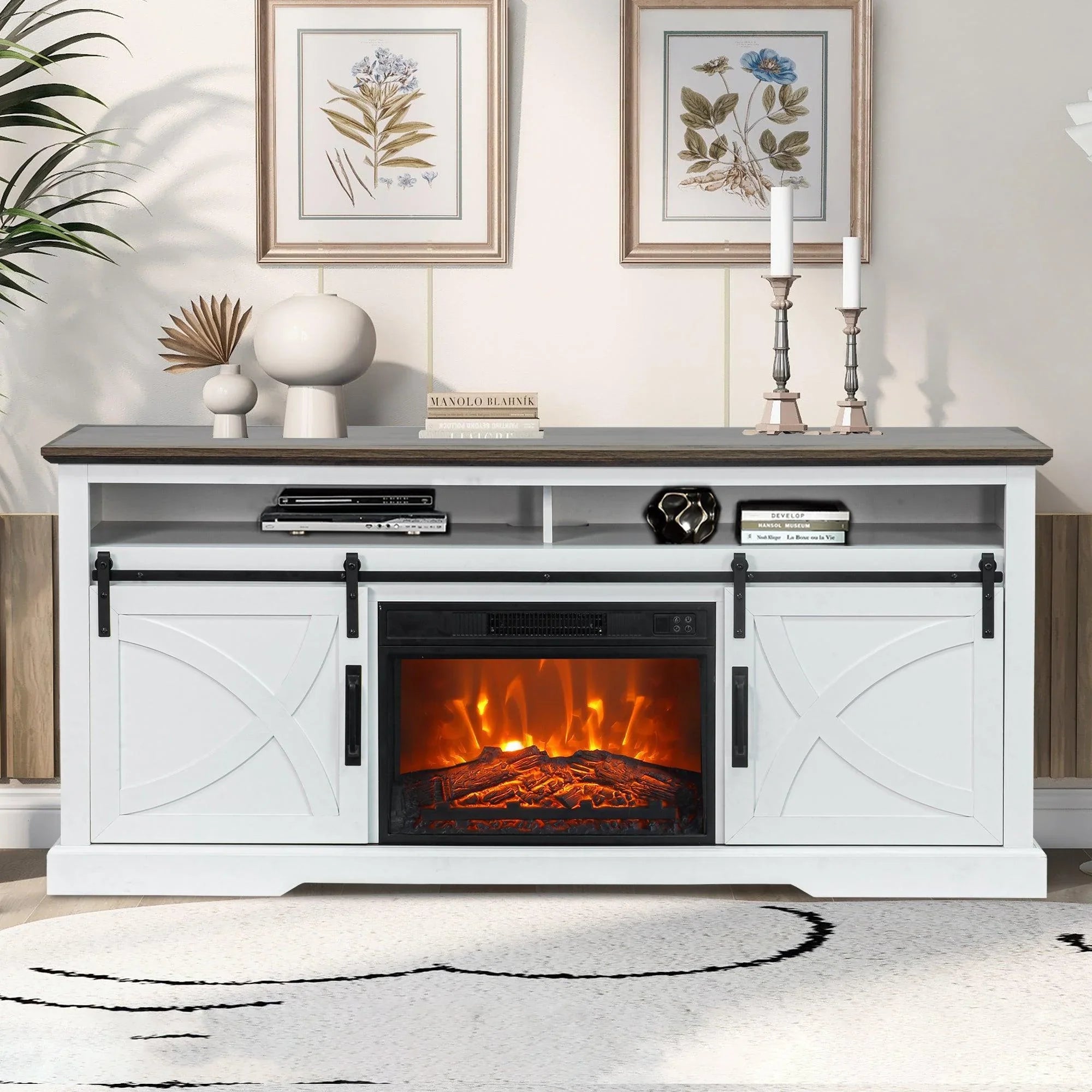 Electric Fireplace With Remote Control