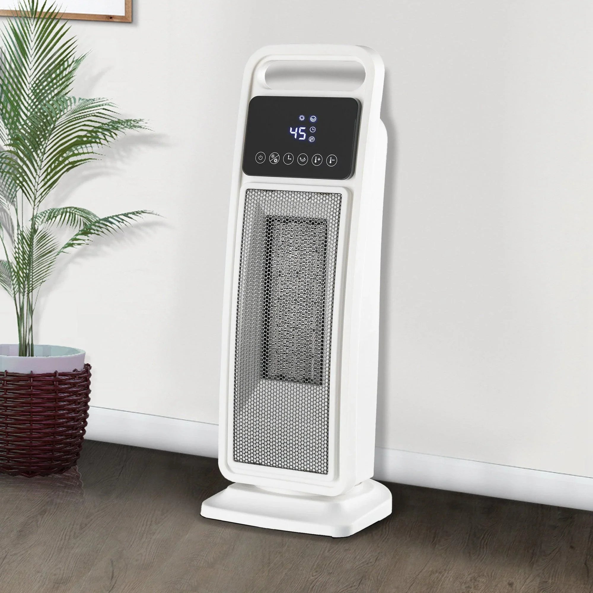 Freestanding electric heaters on the floor