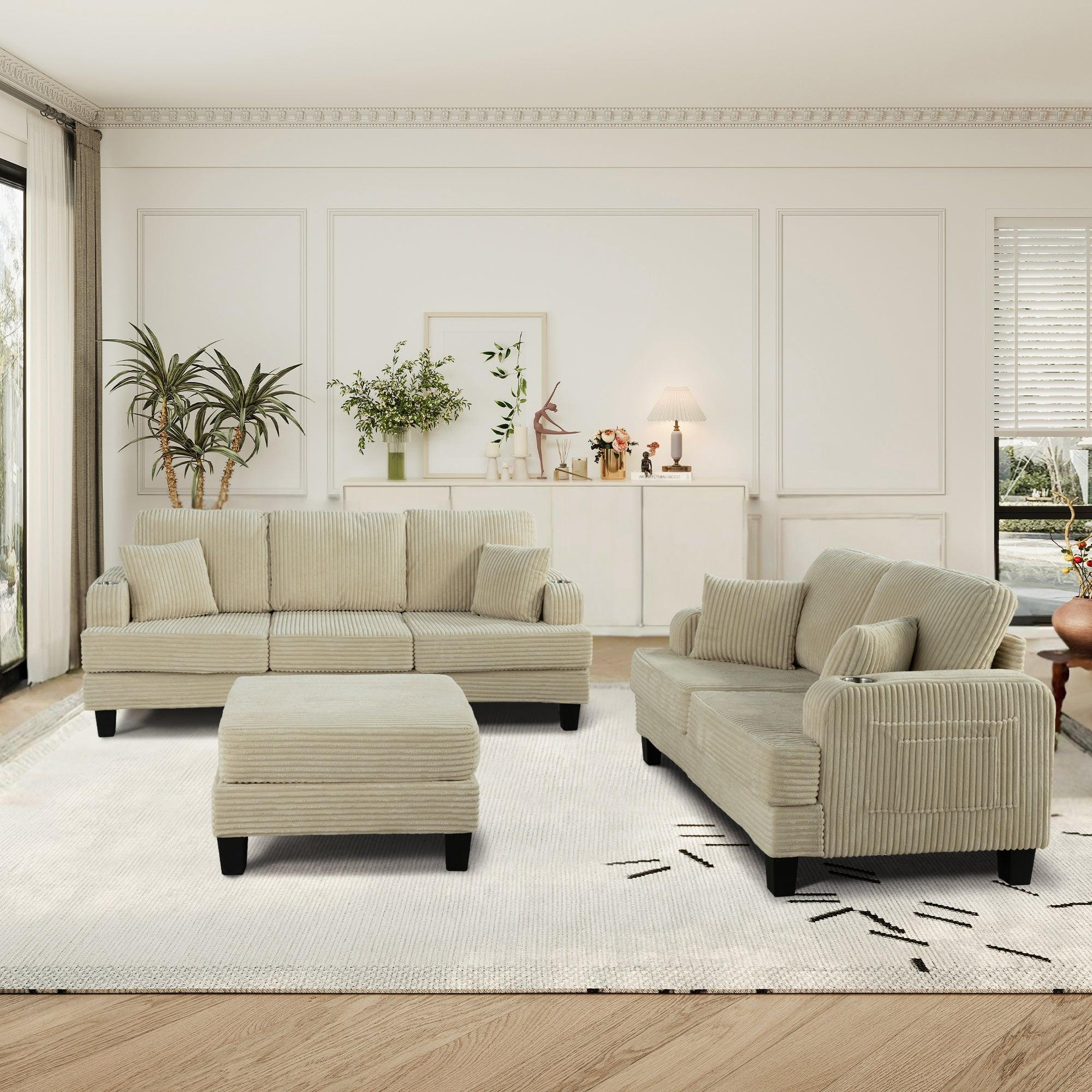 Sofa sets with ottoman