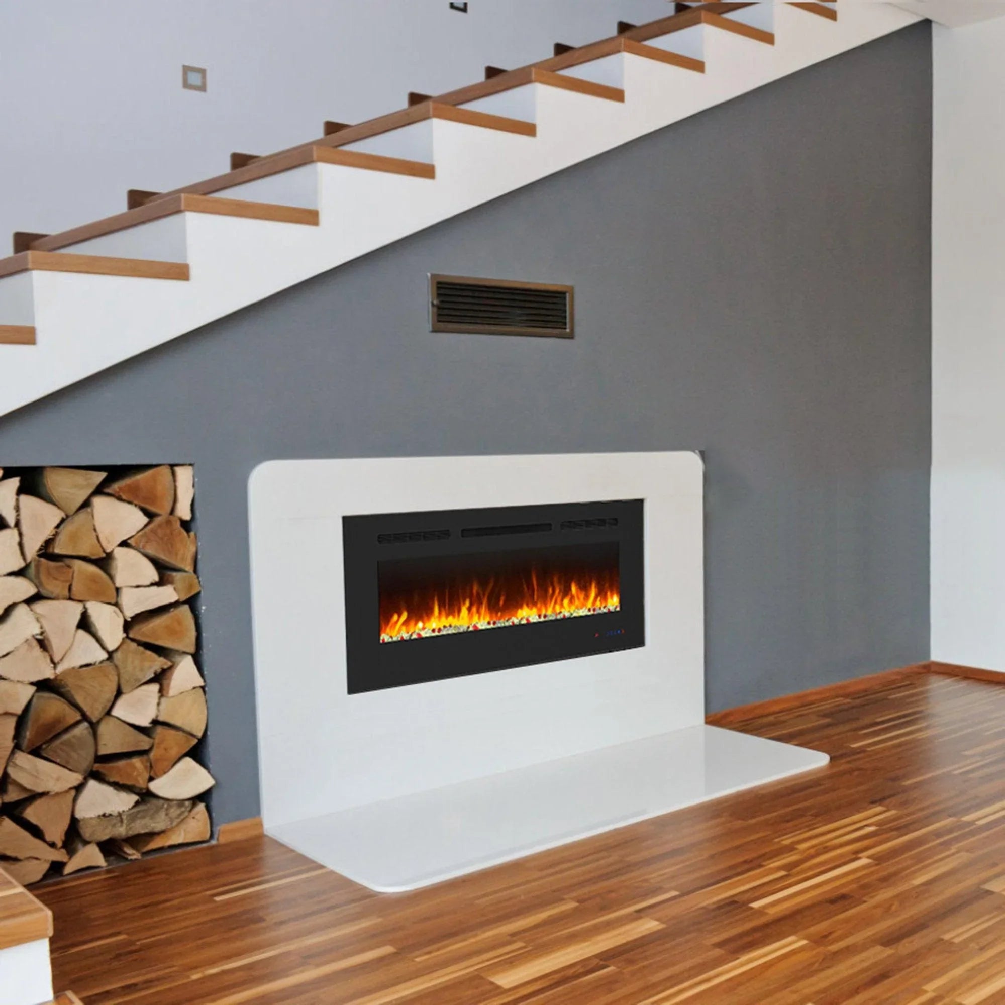 Black Electric Fireplace