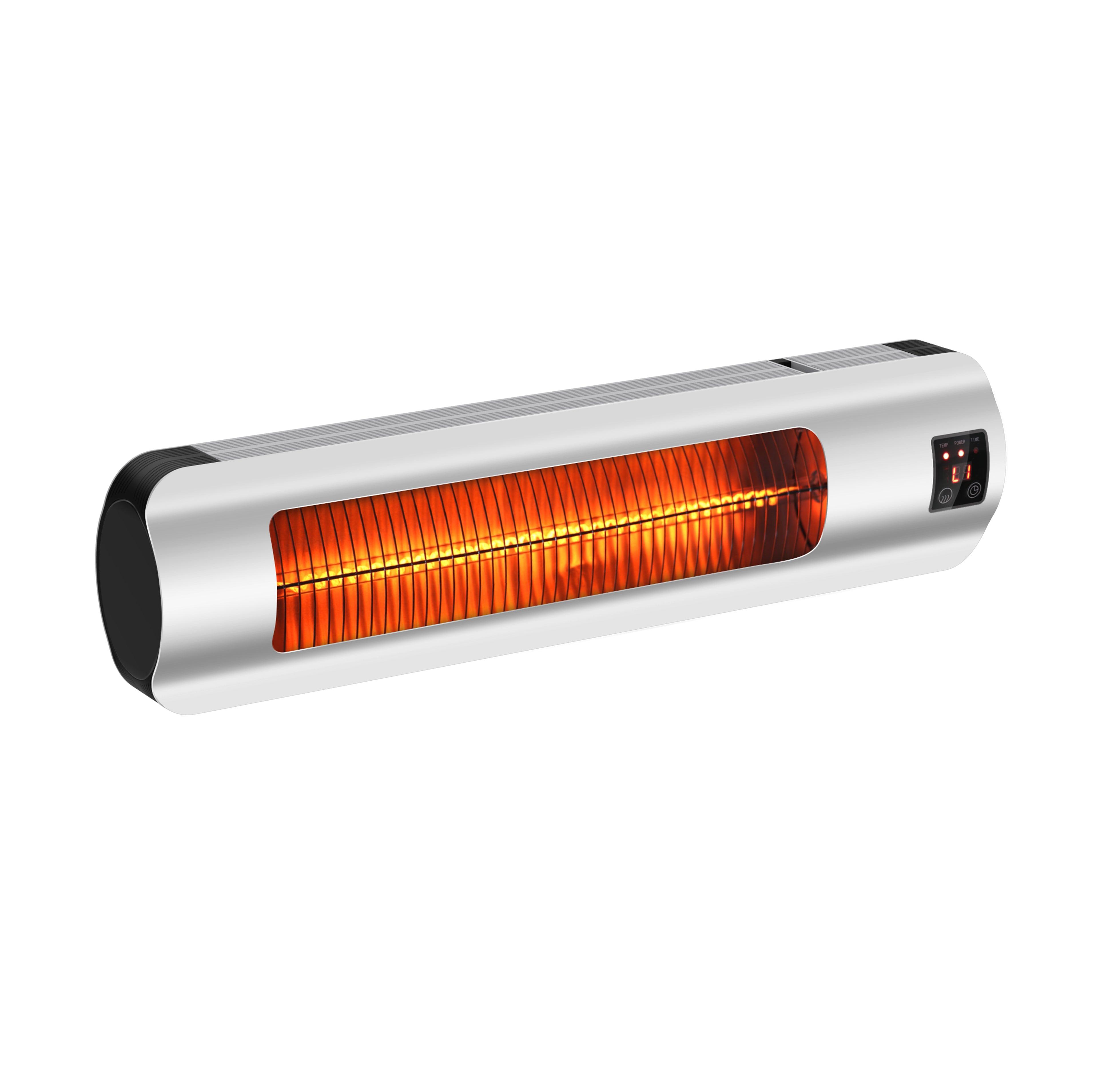 Electric Patio Heater LED Display 12H Timer Wall-mounted or Free-stand Using for Patio or Home Use