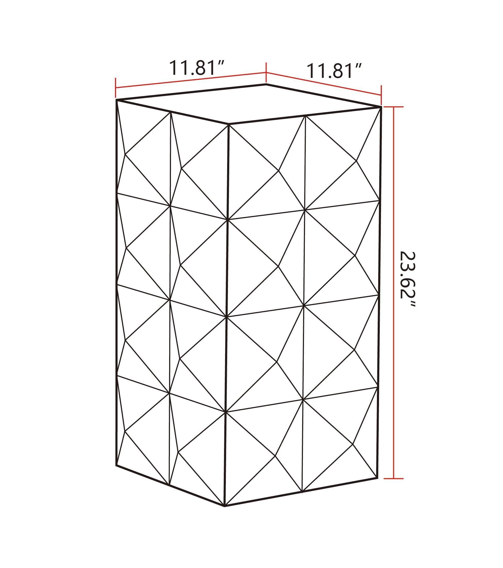 24" Retro Coffee Table, 3D Embossed Pattern, MDF Top, Vintage Style Furniture