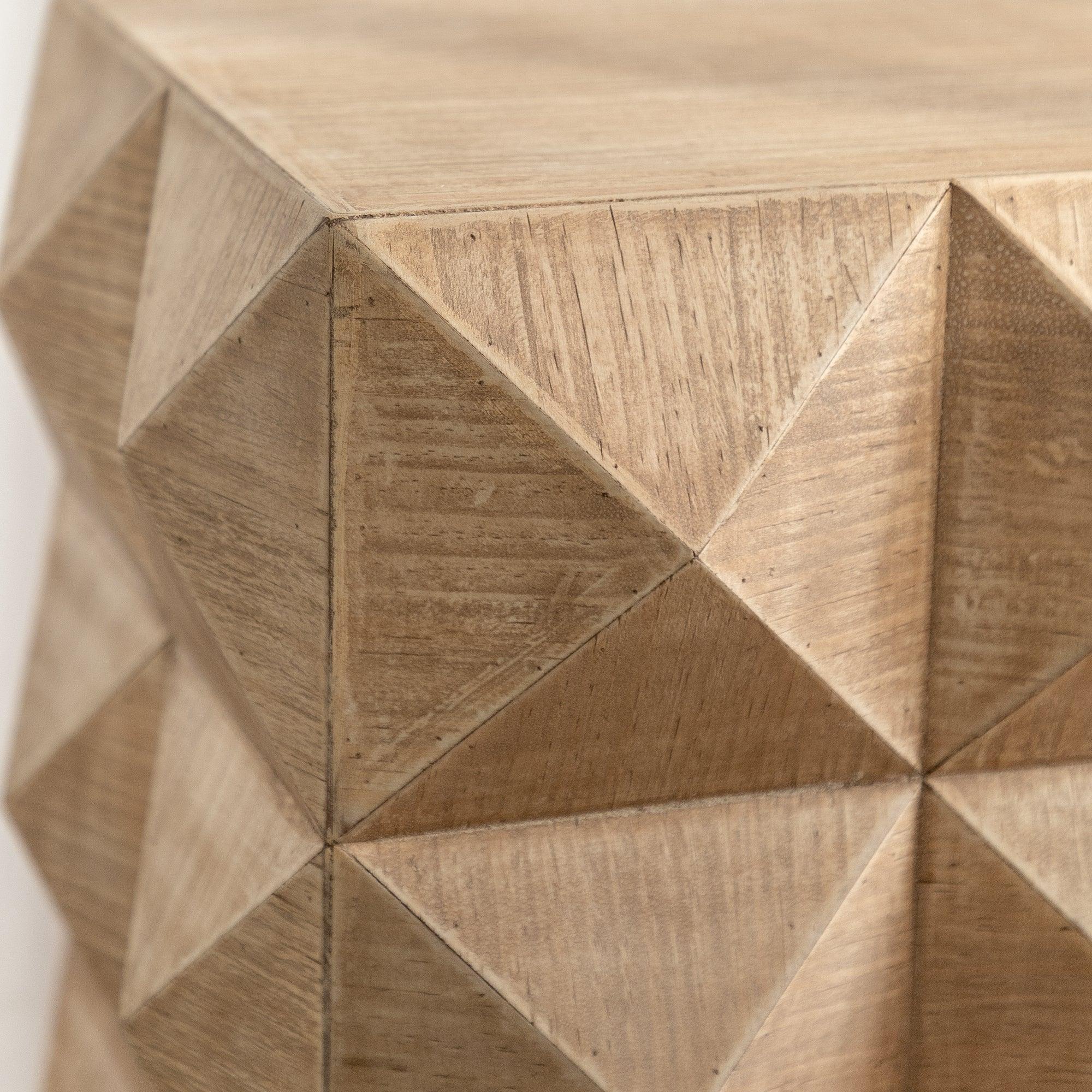 24" Retro Coffee Table, 3D Embossed Pattern, MDF Top, Vintage Style Furniture