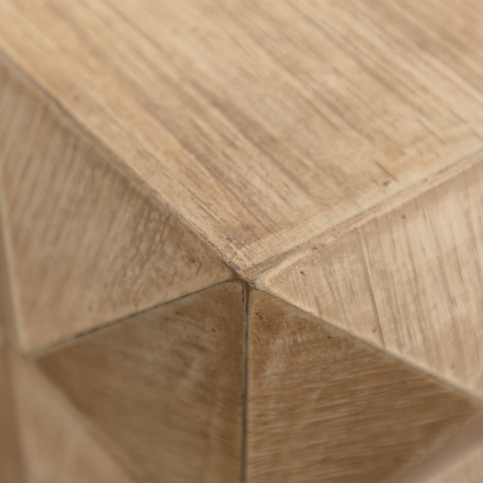 24" Retro Coffee Table, 3D Embossed Pattern, MDF Top, Vintage Style Furniture