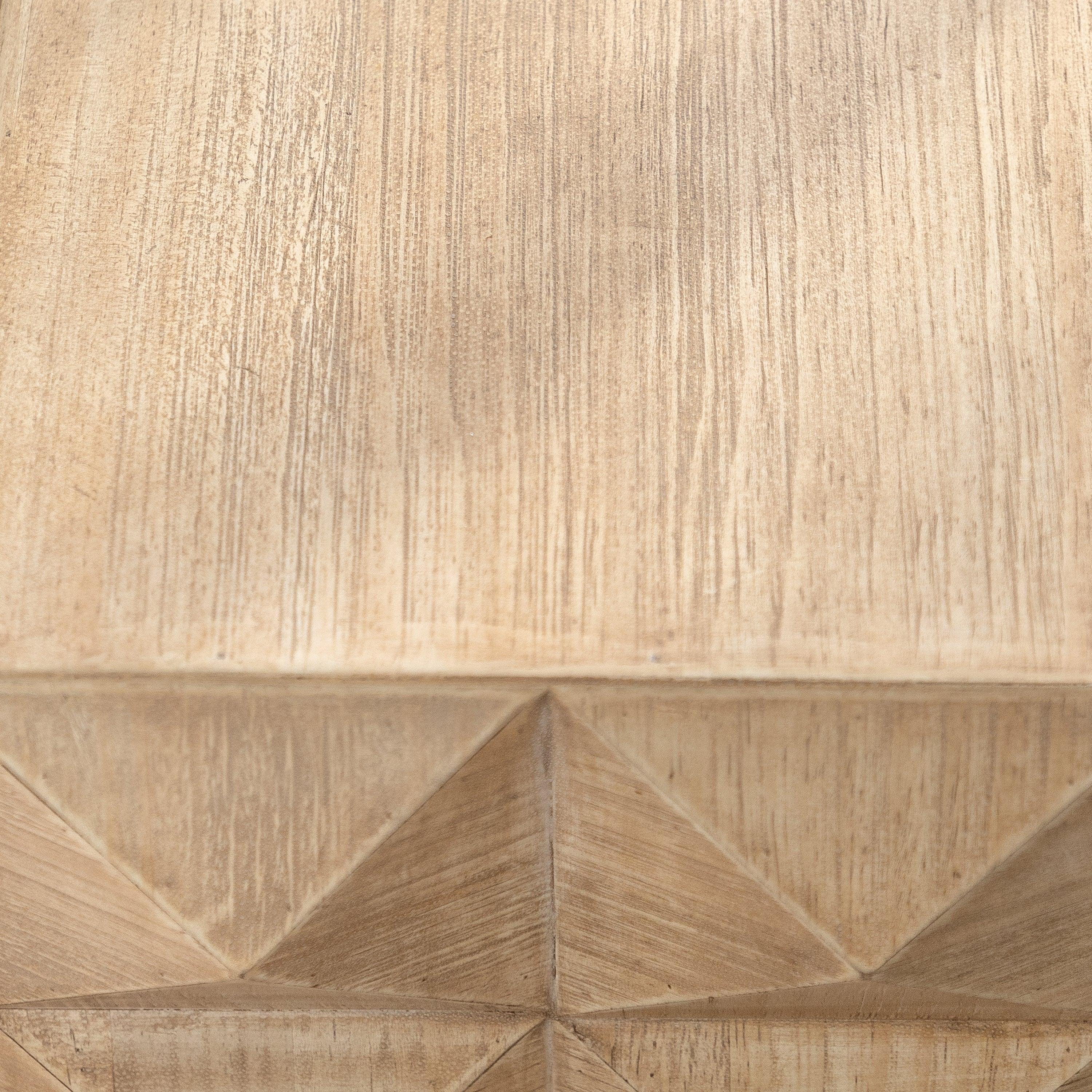 24" Retro Coffee Table, 3D Embossed Pattern, MDF Top, Vintage Style Furniture