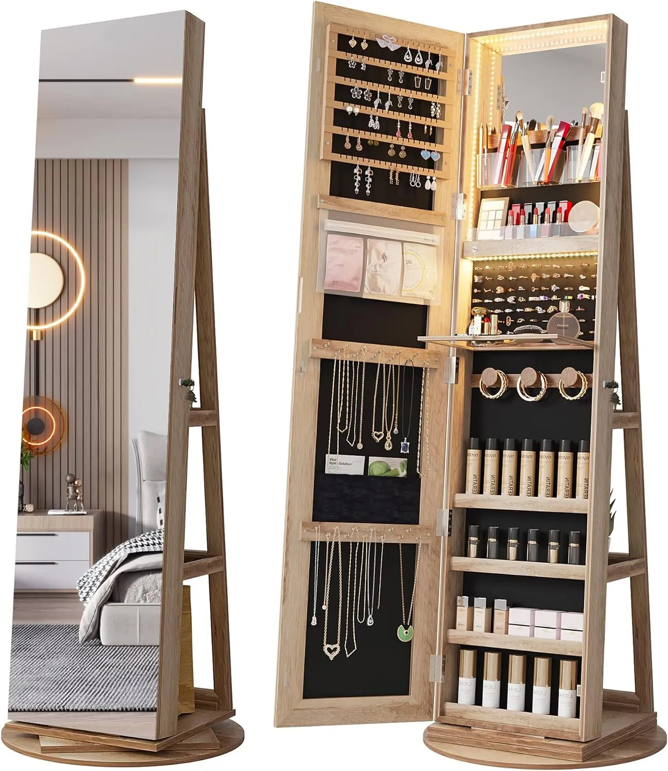 Revolving Jewelry Cabinet