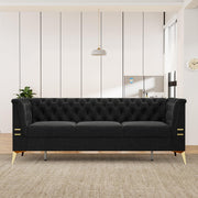 82.7" Velvet Chesterfield Wide Sofa for Living Room