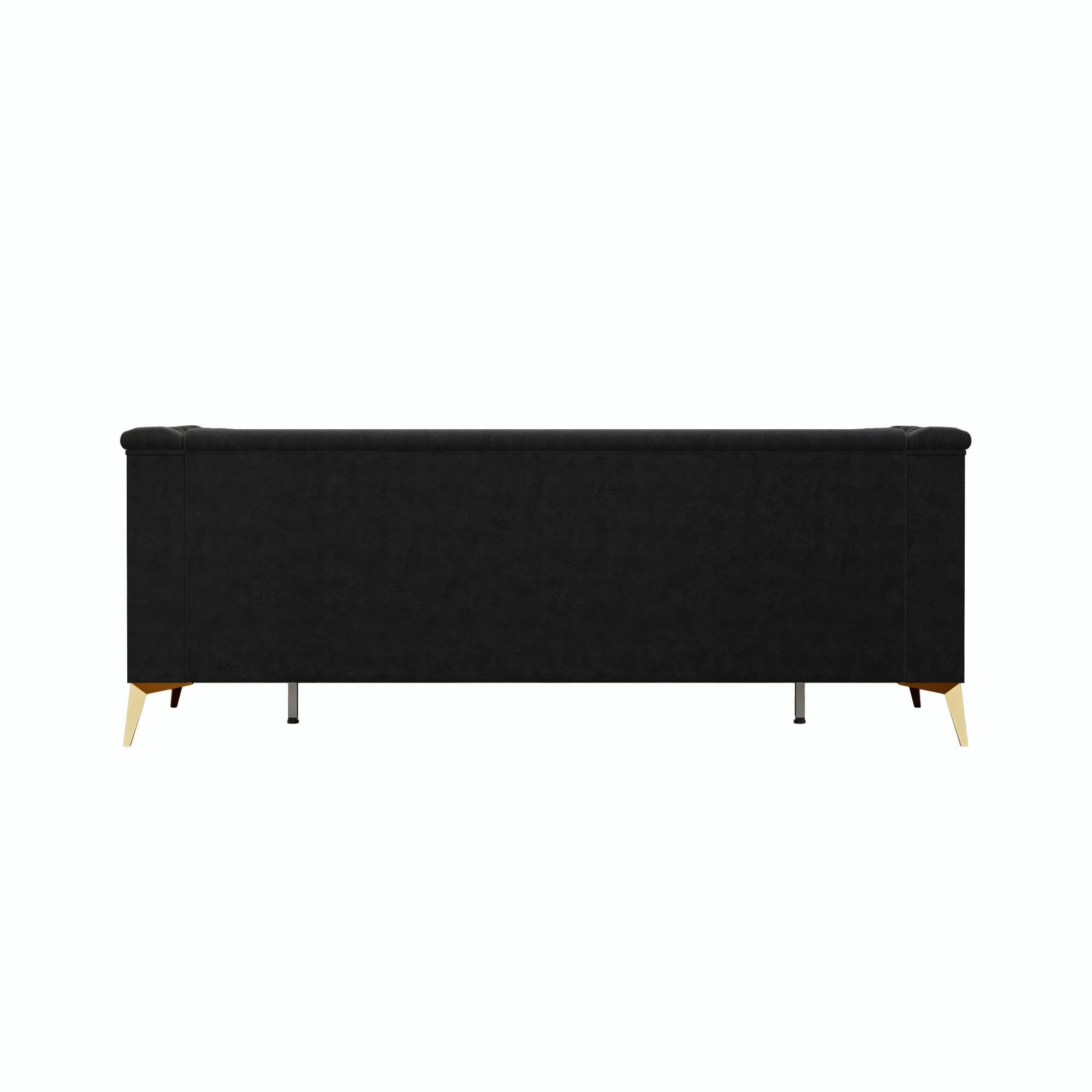 82.7" Velvet Chesterfield Wide Sofa for Living Room