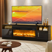 Decorative Modern 70" TV Stand with 36" Insert Electric Fireplace