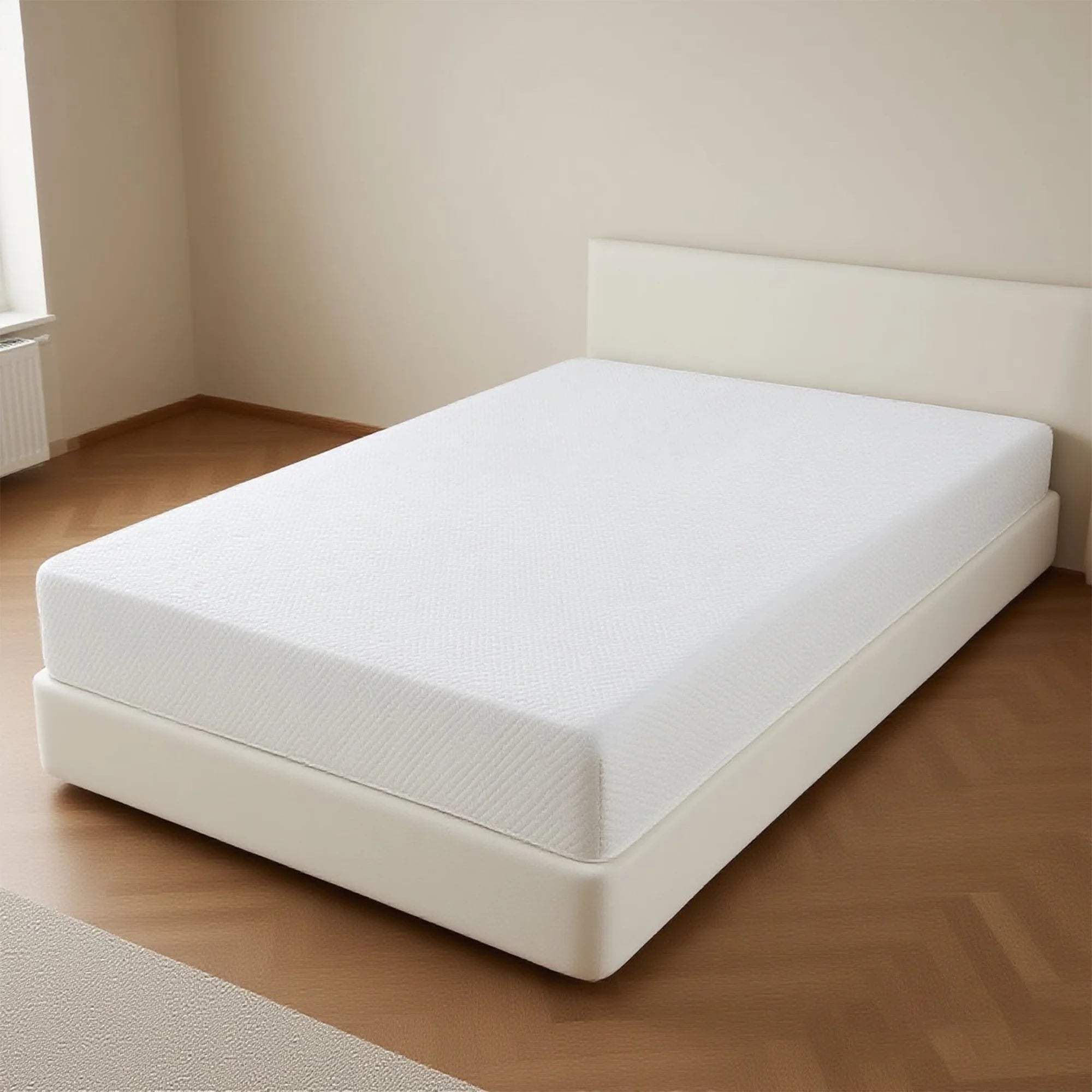 Artemisia 8" White Memory Foam Medium Firm Mattress with 2” Gel Infused Memory Foam