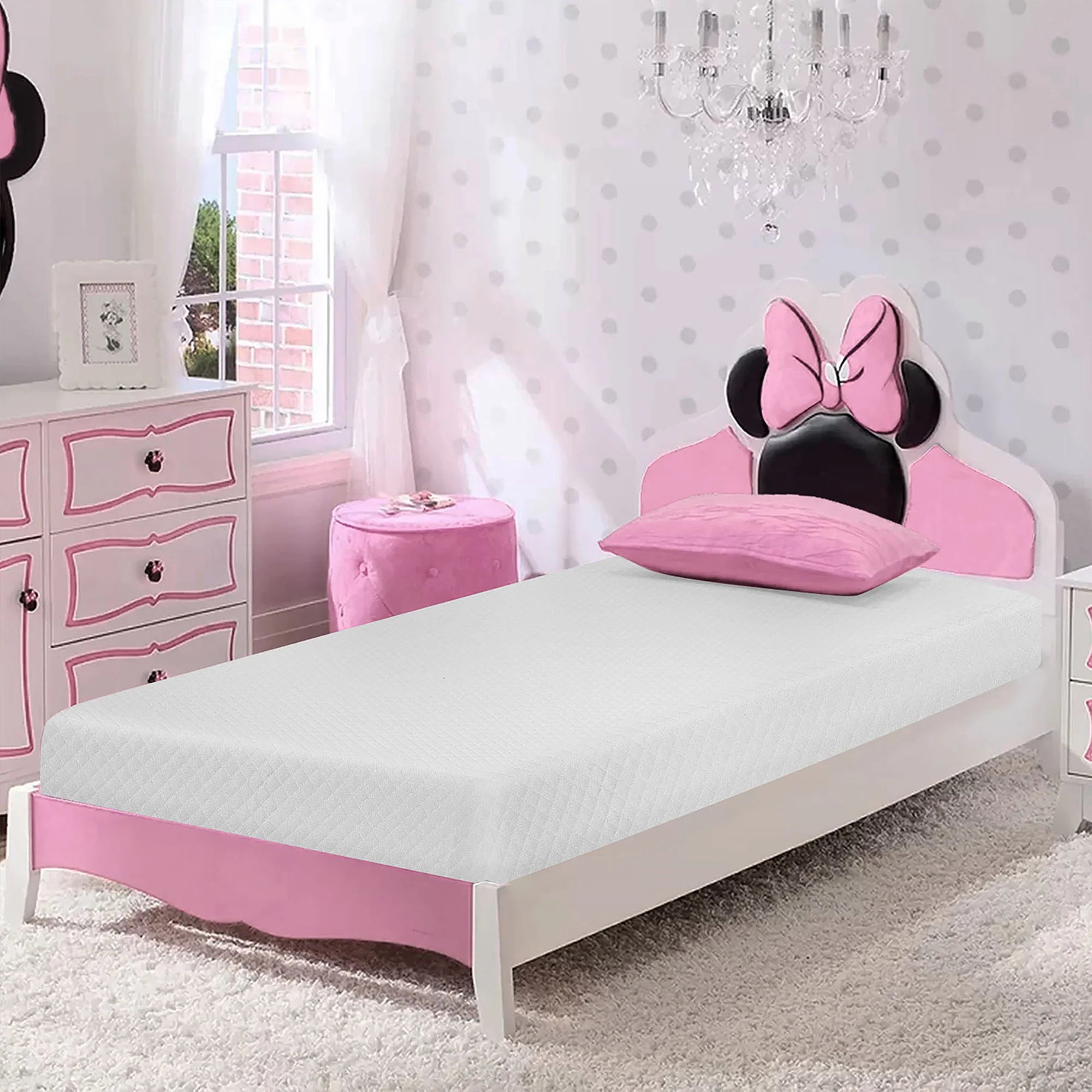 Artemisia 8" White Memory Foam Medium Firm Mattress with 2” Gel Infused Memory Foam