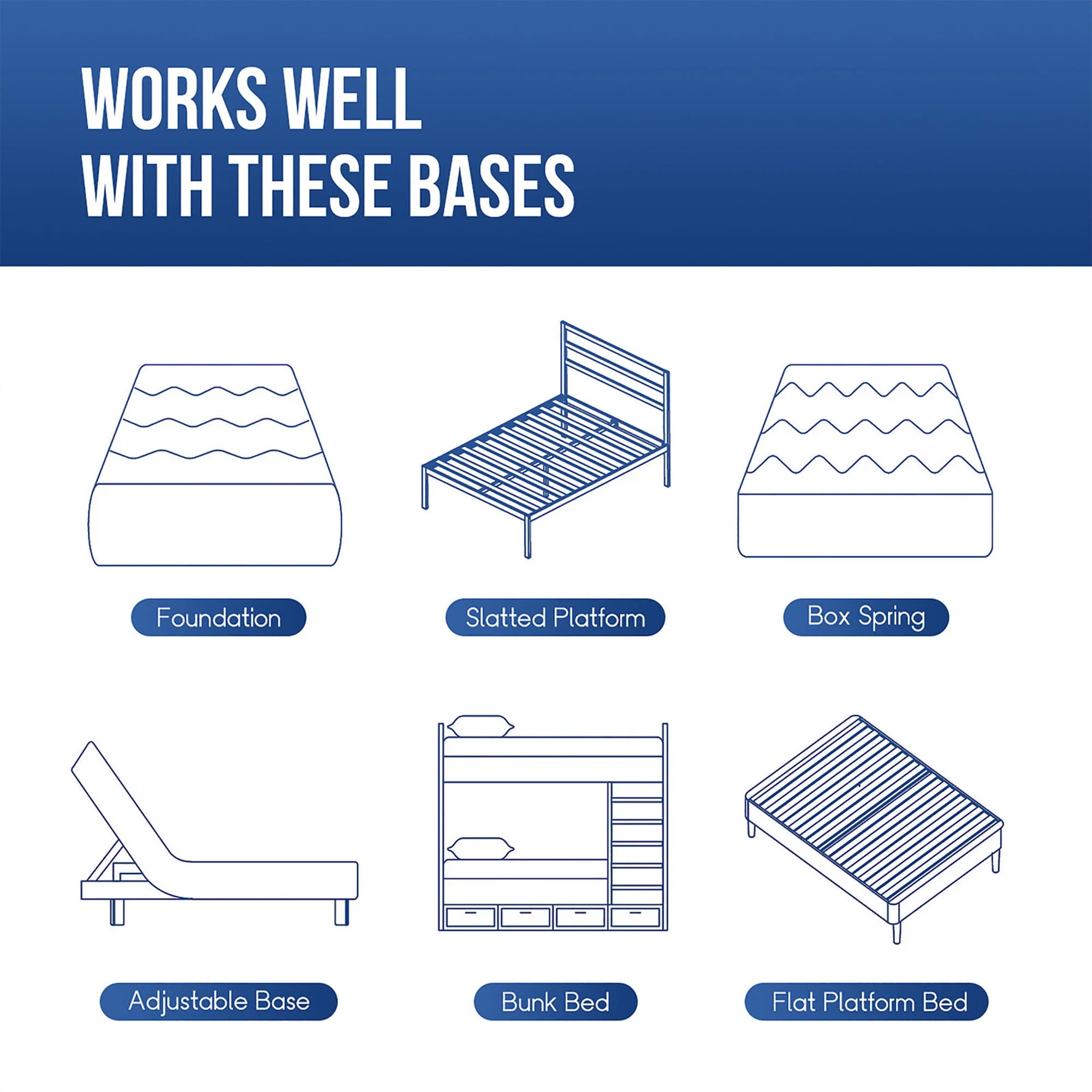 Artemisia 6" White Memory Foam Medium Firm Mattress with 1” Gel Infused Memory Foam