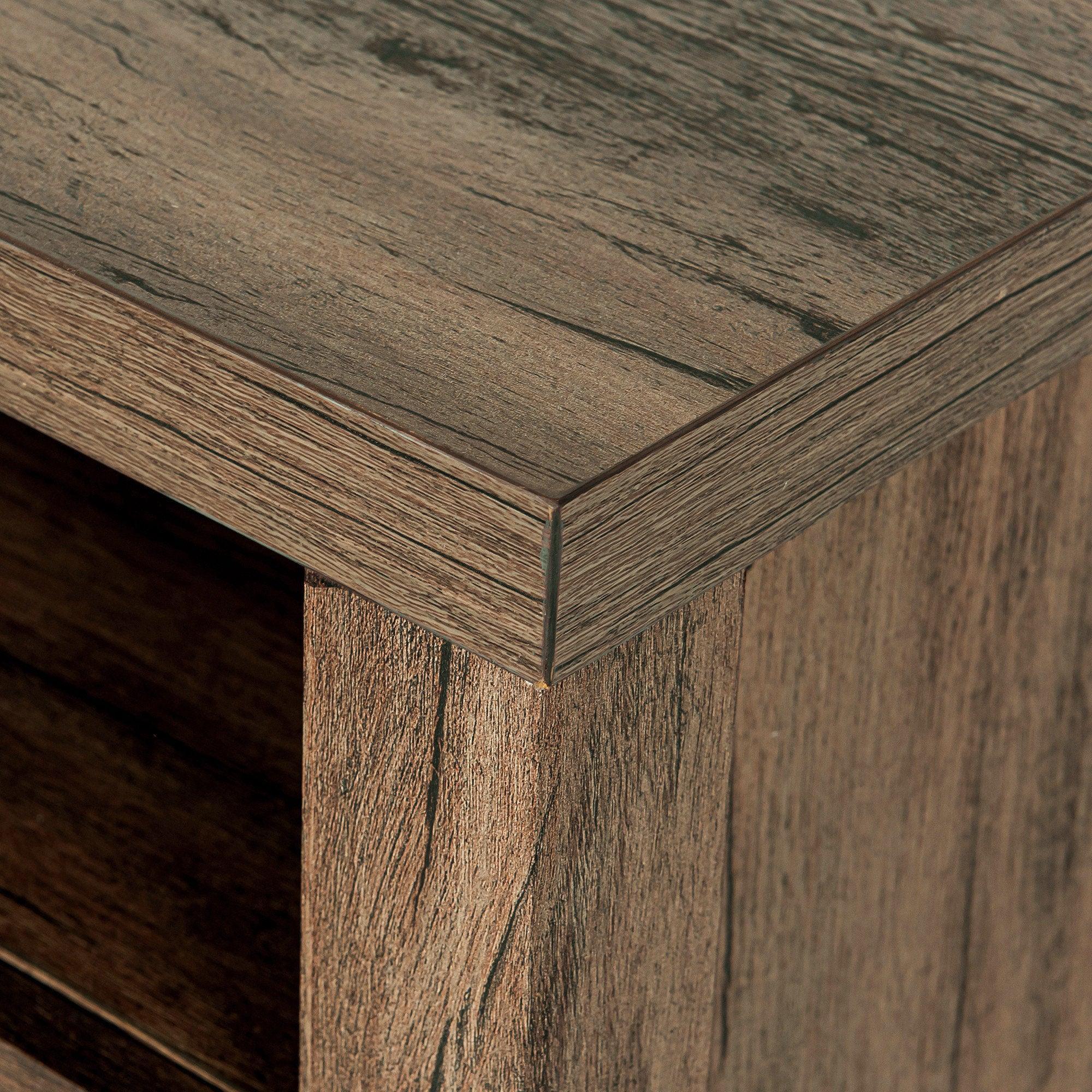 Solid Wood 18" Farmhouse Nightstand in Brown, Grey or White