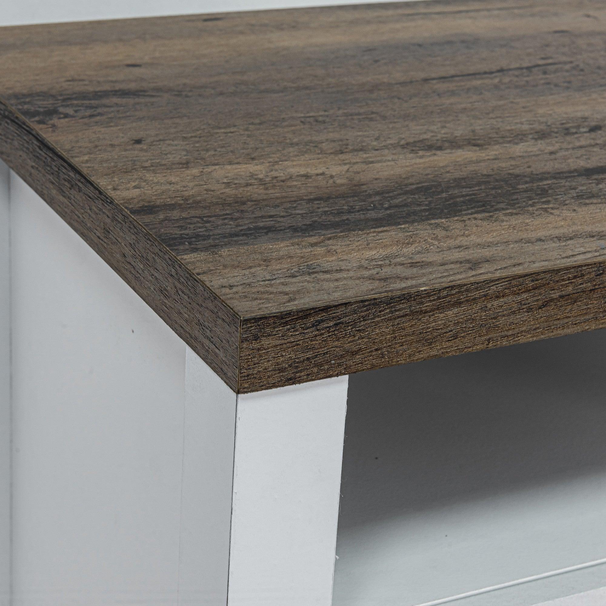 Solid Wood 18" Farmhouse Nightstand in Brown, Grey or White