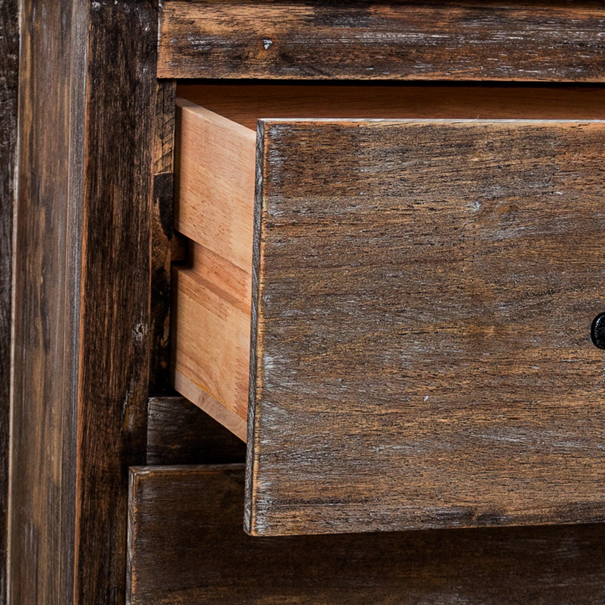 Farmhouse Solid Wood Nightstand for Bedroom