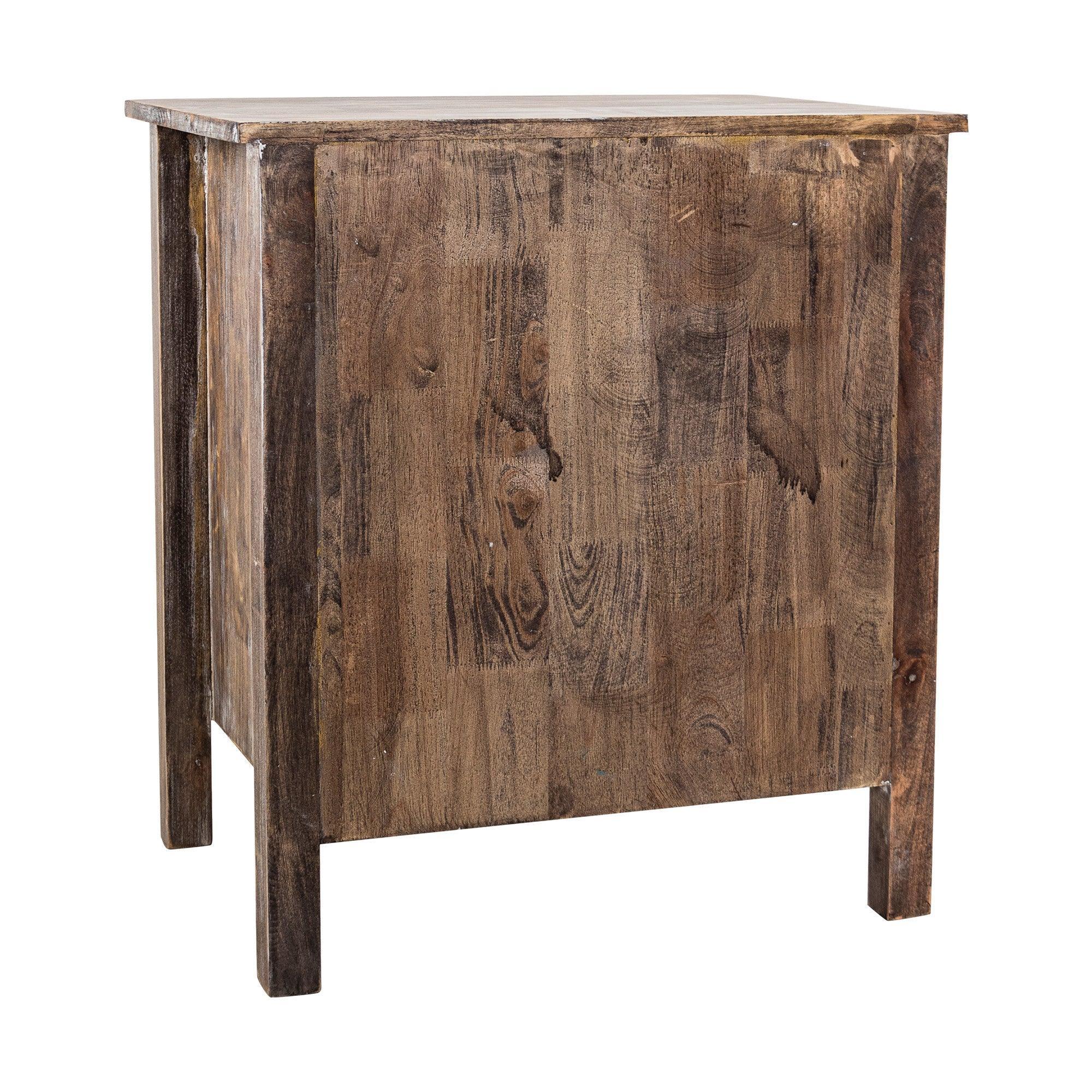 Farmhouse Solid Wood Nightstand for Bedroom