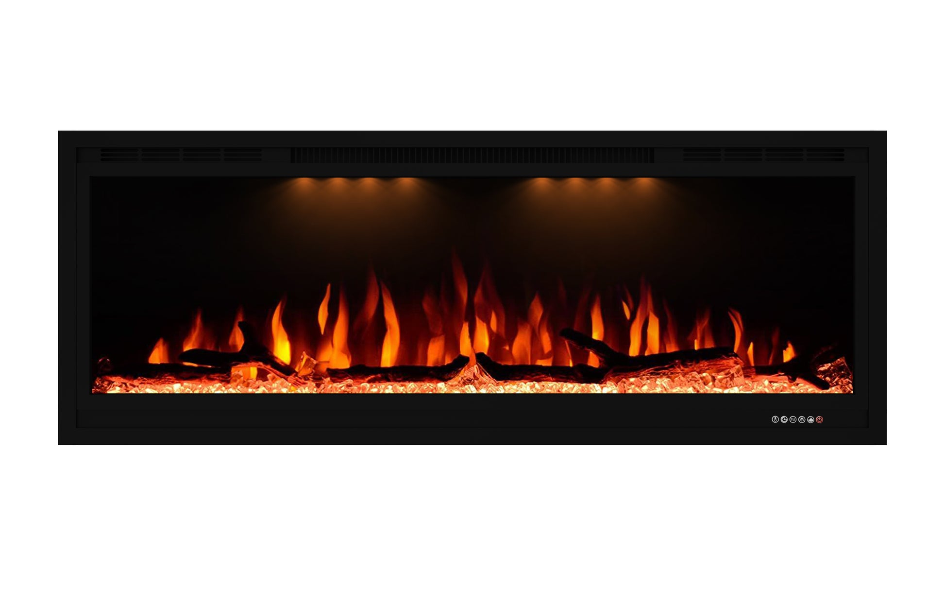 42 inch Electric Fireplace, Available For Recessed And Wall Mounting, Supports App/Remote/Voice Control (Alexa/Google Home) - Vanub