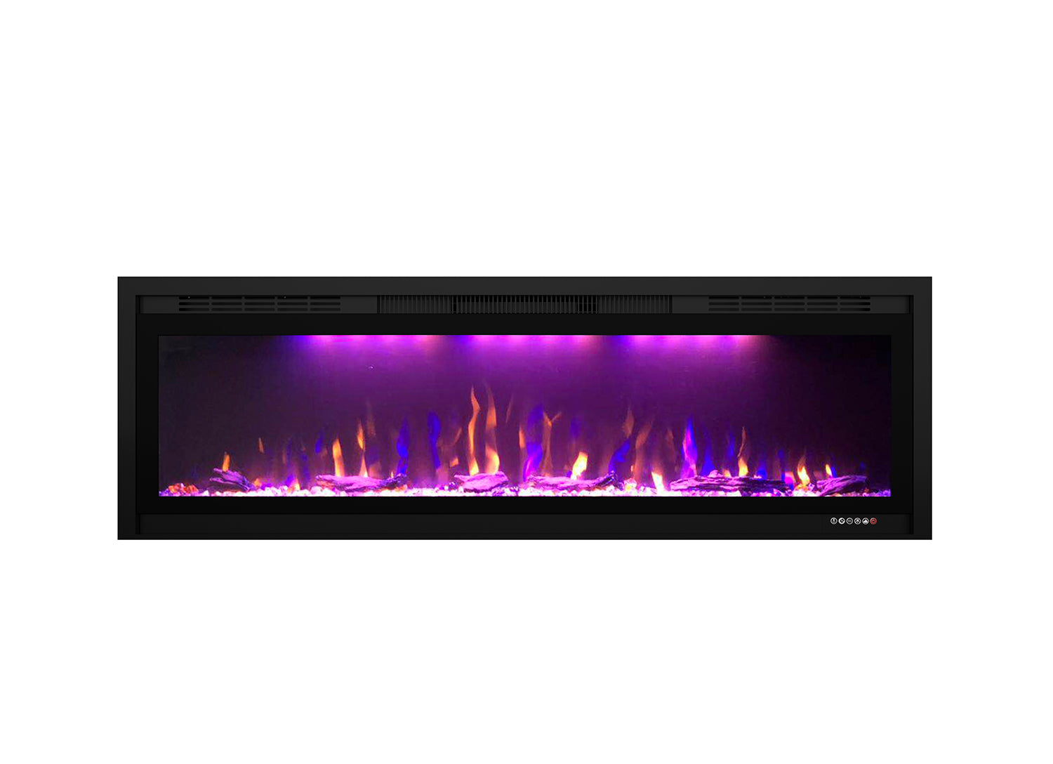 42 inch Electric Fireplace, Available For Recessed And Wall Mounting, Supports App/Remote/Voice Control (Alexa/Google Home) - Vanub
