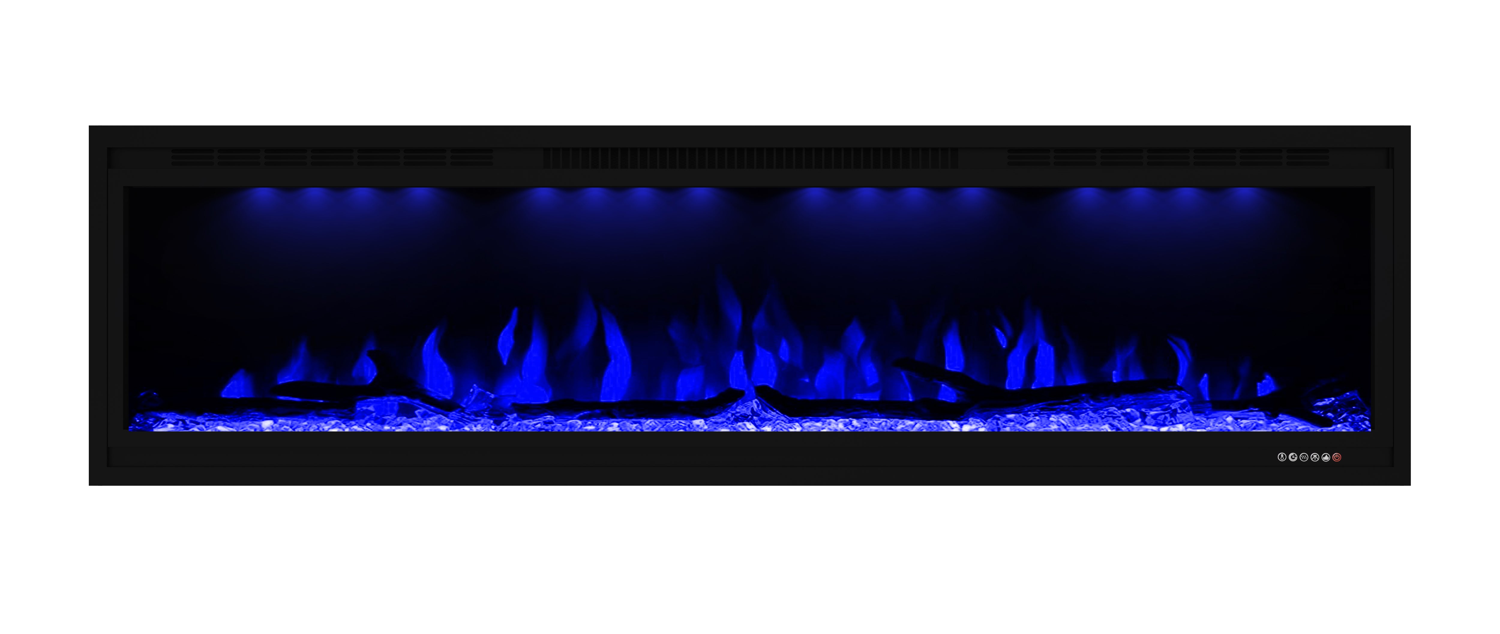 42 inch Electric Fireplace, Available For Recessed And Wall Mounting, Supports App/Remote/Voice Control (Alexa/Google Home) - Vanub