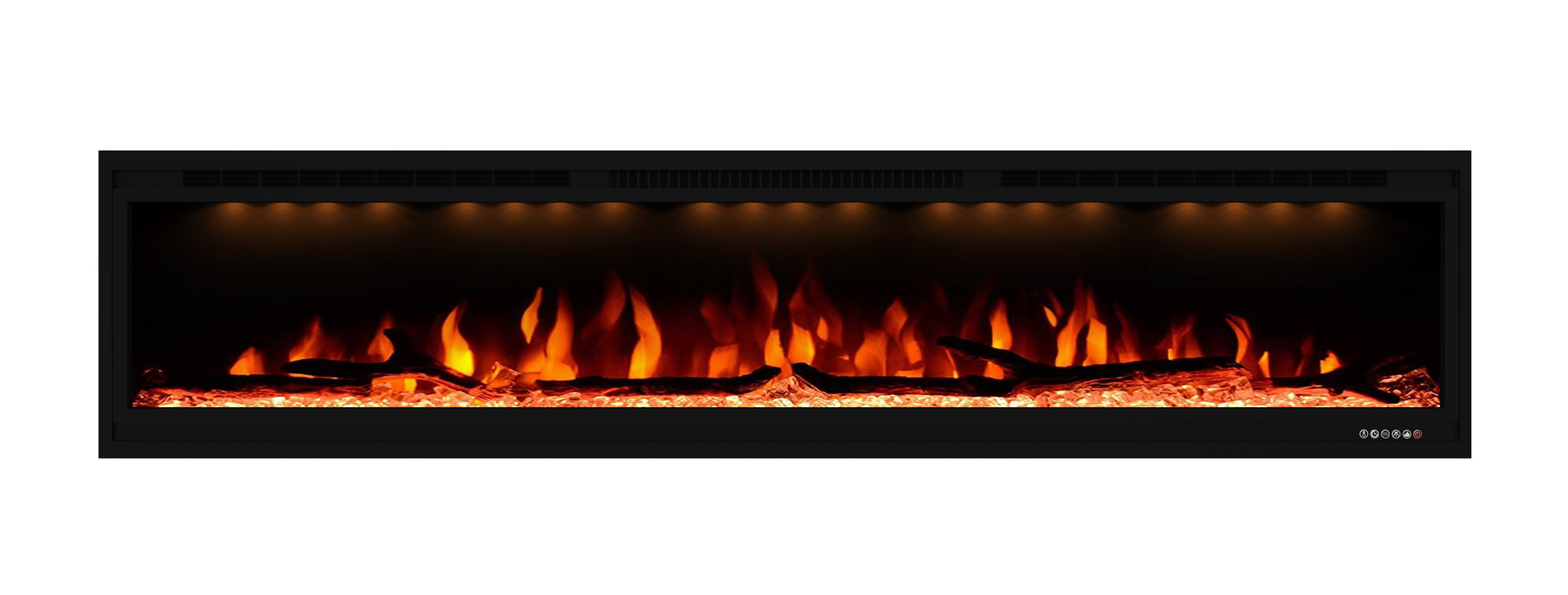 42 inch Electric Fireplace, Available For Recessed And Wall Mounting, Supports App/Remote/Voice Control (Alexa/Google Home) - Vanub