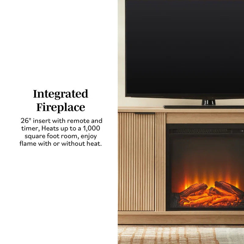 60" TV Stand with 36" Insert Electric Fireplace