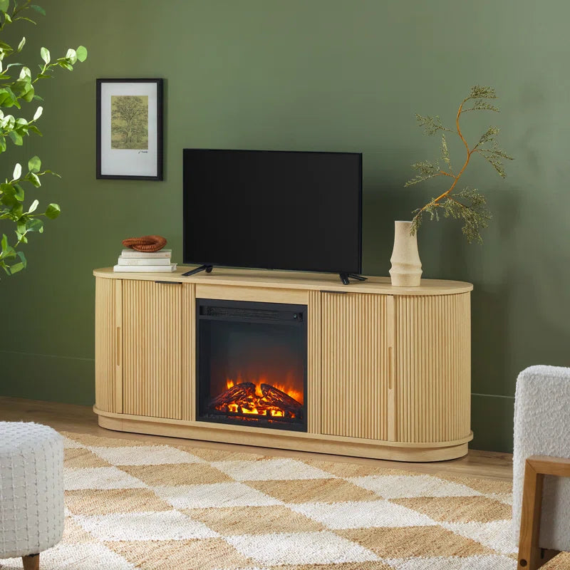 60" TV Stand with 36" Insert Electric Fireplace