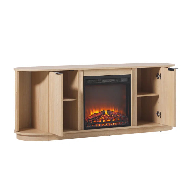 60" TV Stand with 36" Insert Electric Fireplace