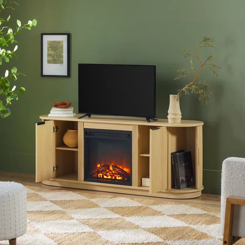 60" TV Stand with 36" Insert Electric Fireplace