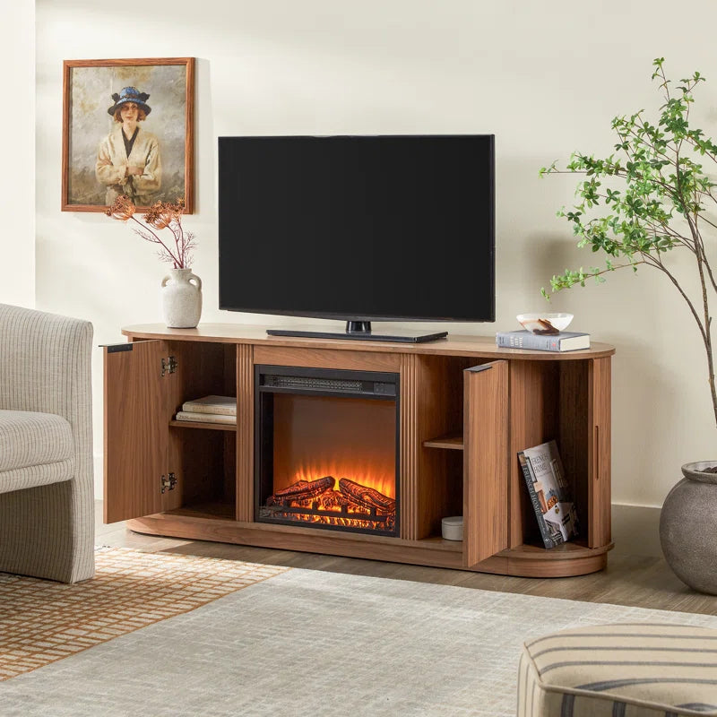 60" TV Stand with 36" Insert Electric Fireplace
