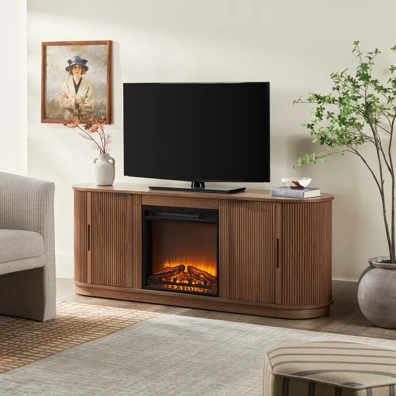 60" TV Stand with 36" Insert Electric Fireplace