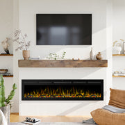 42" White LabelSmart Electric Fireplace with Inset & Wall-Mounted Installation - 13 Flame Colors, App/Remote/Voice Control (Alexa/Google Home)