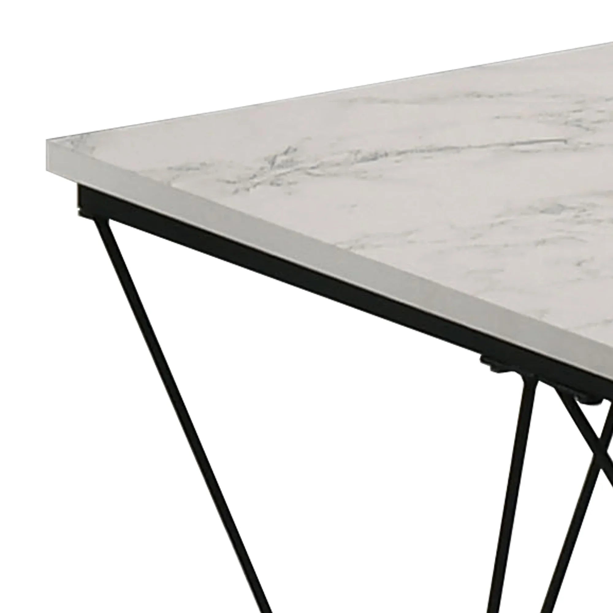 Whetstone 31.5" 3-Piece Coffee Table Set with Angular & Geometric Metal Base