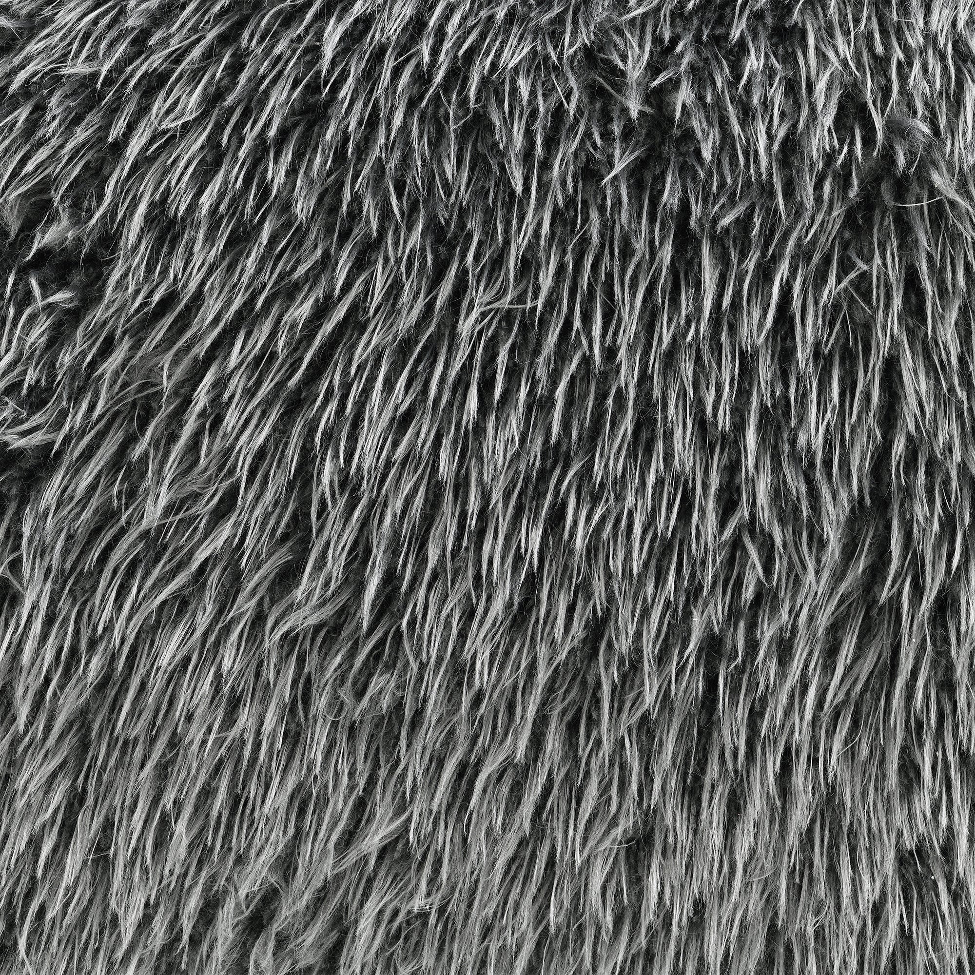 66 Inch Darwen Modern Faux Fur Loveseat with Ball Pillow