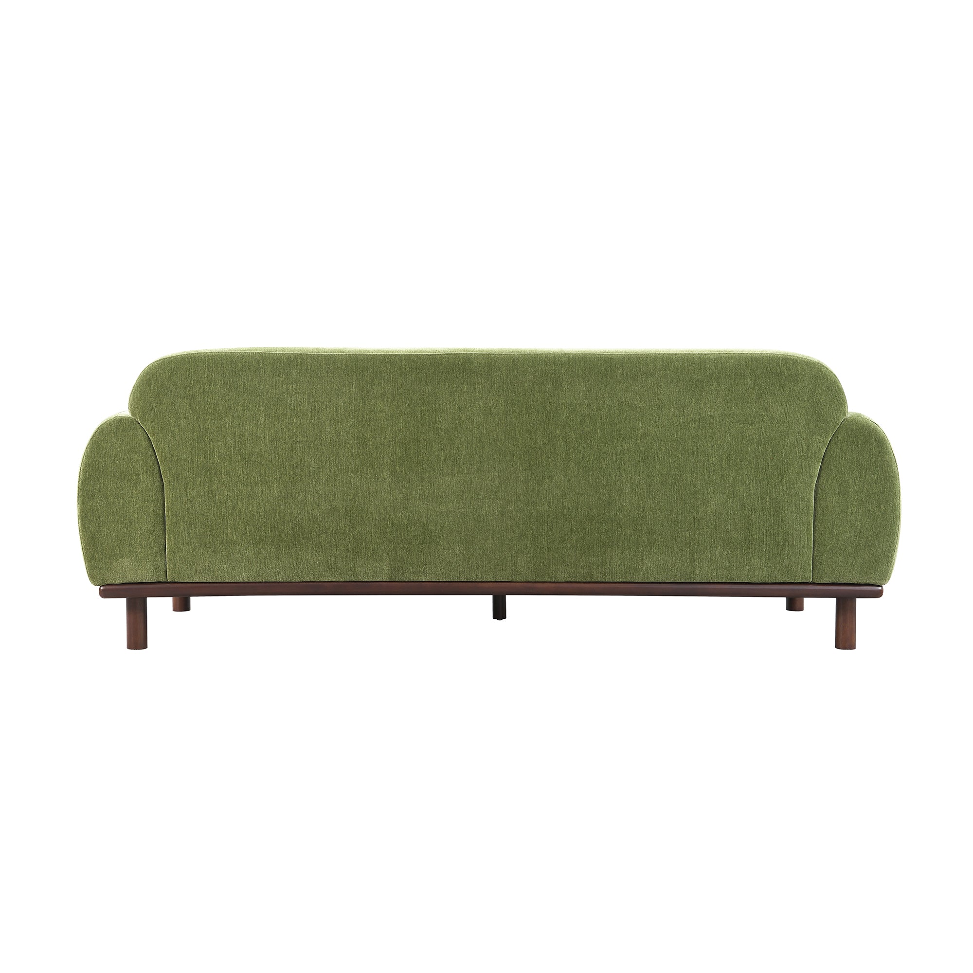 Mellone 84" Mid-Century Modern Chenille Sofa with 3 Pillows