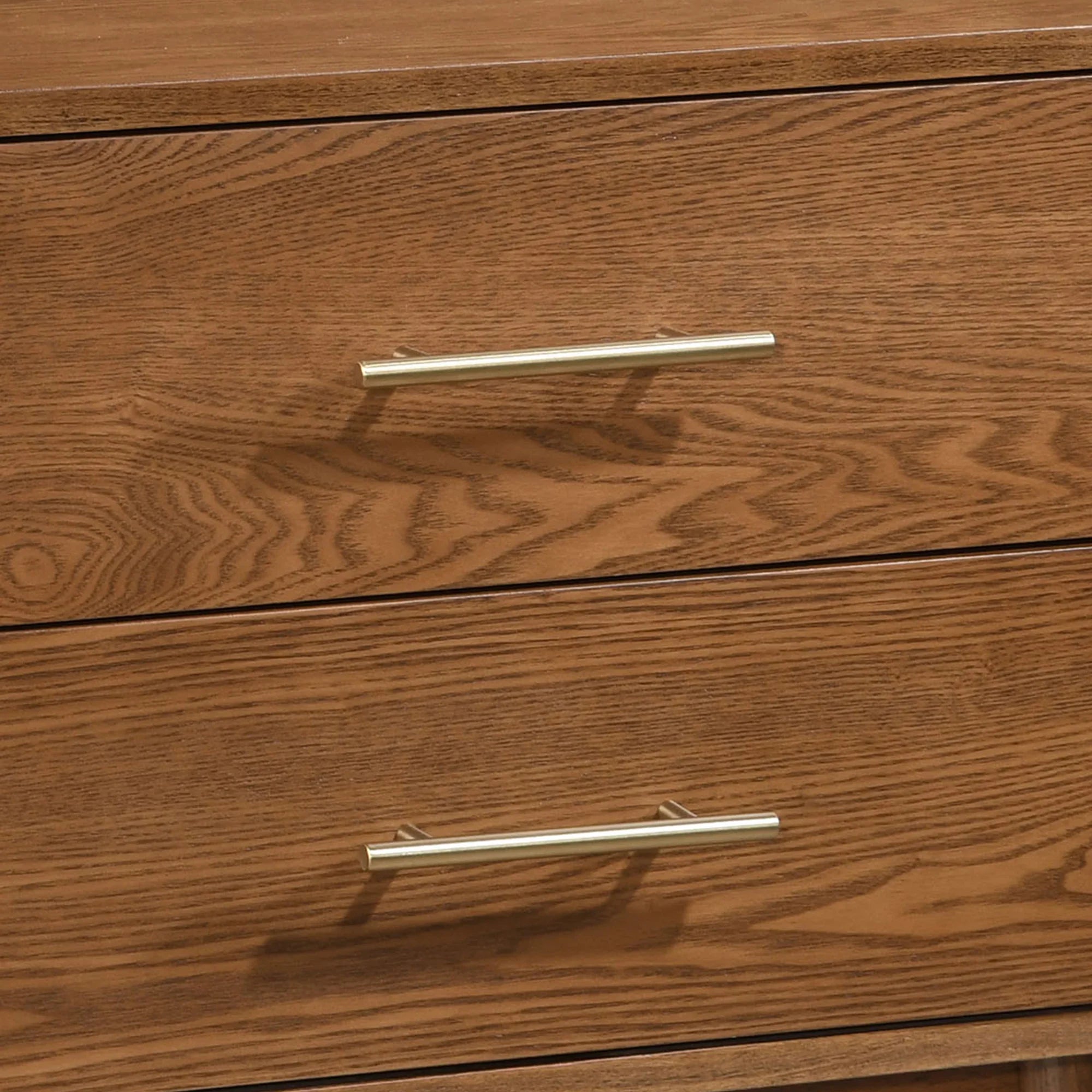 Tromso Mid-Century Modern 23" Walnut Nightstand with 2-Drawer and Round Tapered Legs