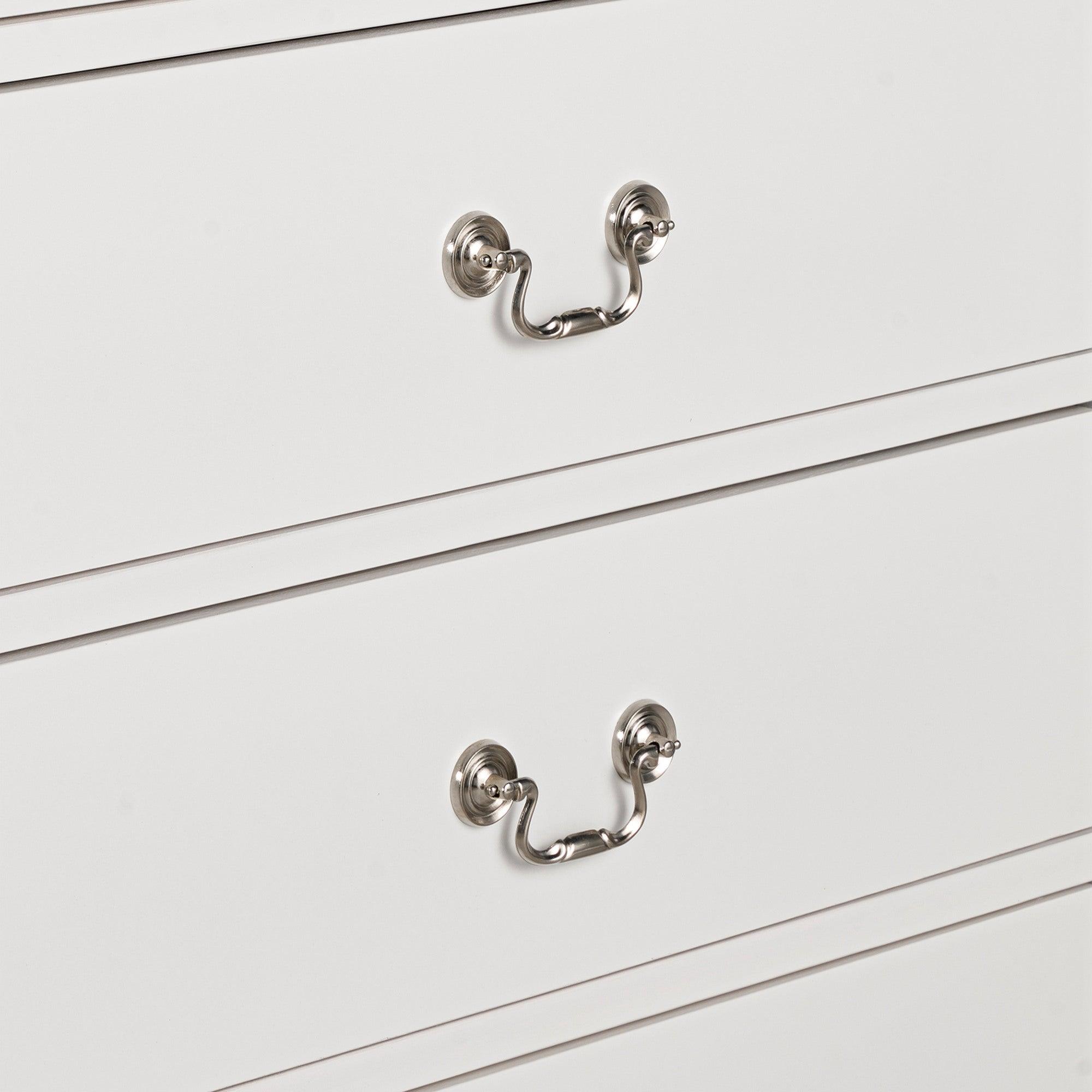 Transitional 5-Drawer 31.5 in. Wide Chest of Drawers with Bracket Feet