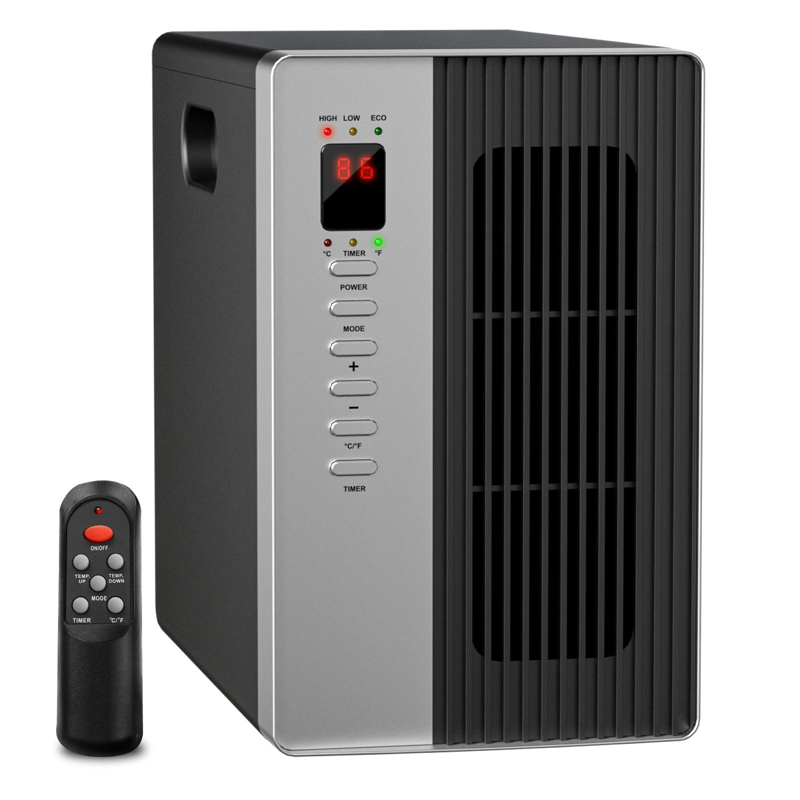 1500W Electric Infrared Quartz Space Thermostat Heater with LED Display and Remote