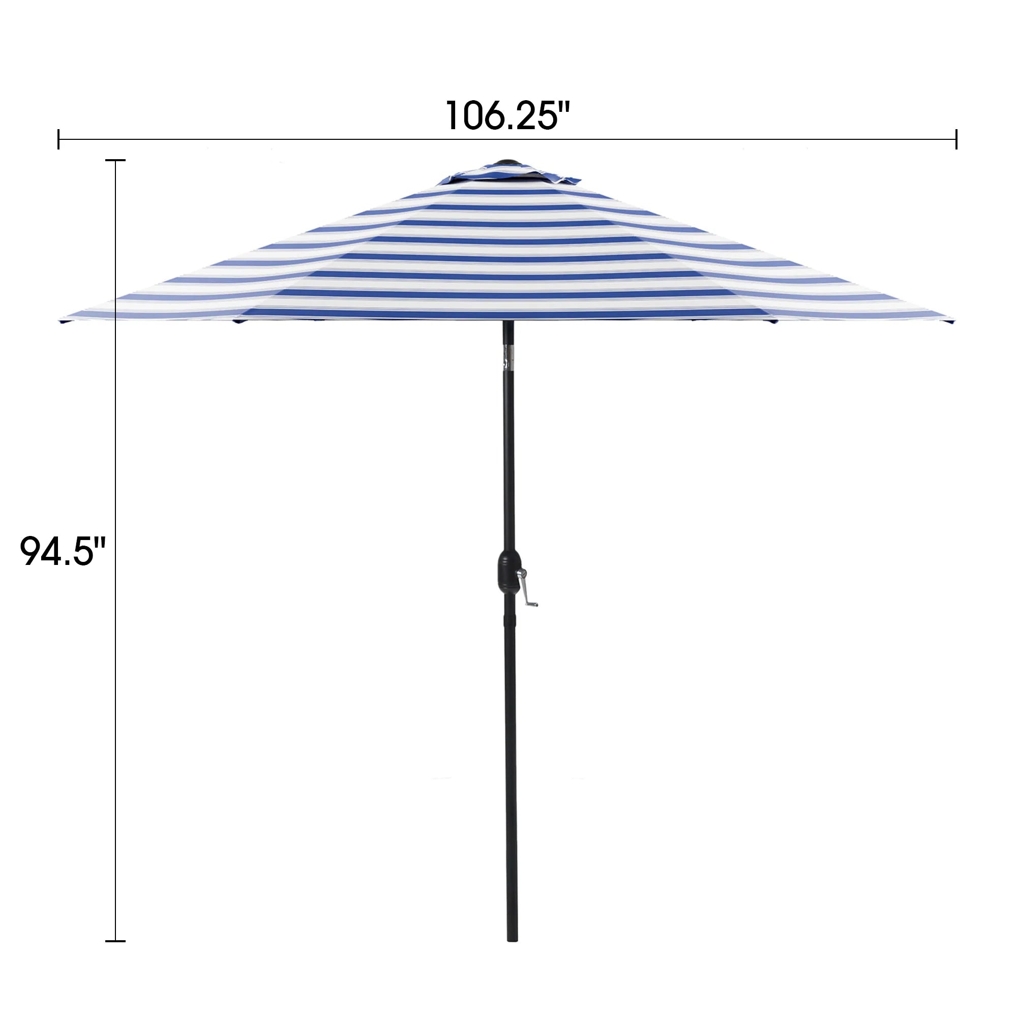 Halo Modern 8.8' Outdoor Tilting Umbrella Tilt-Adjustable with UV 50+, Base Excluded
