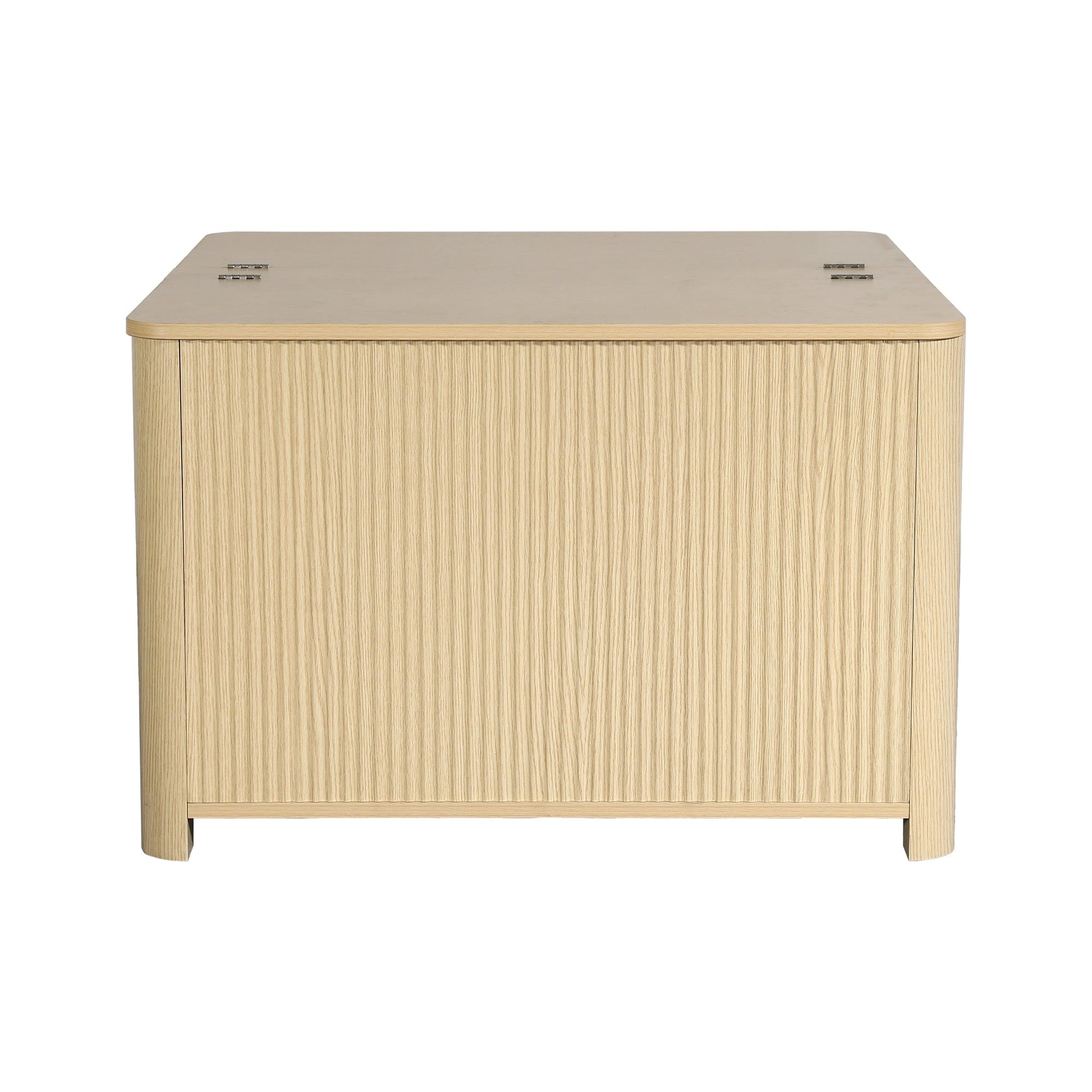 31 Inch Natural Coffee Table Storage Cabinet