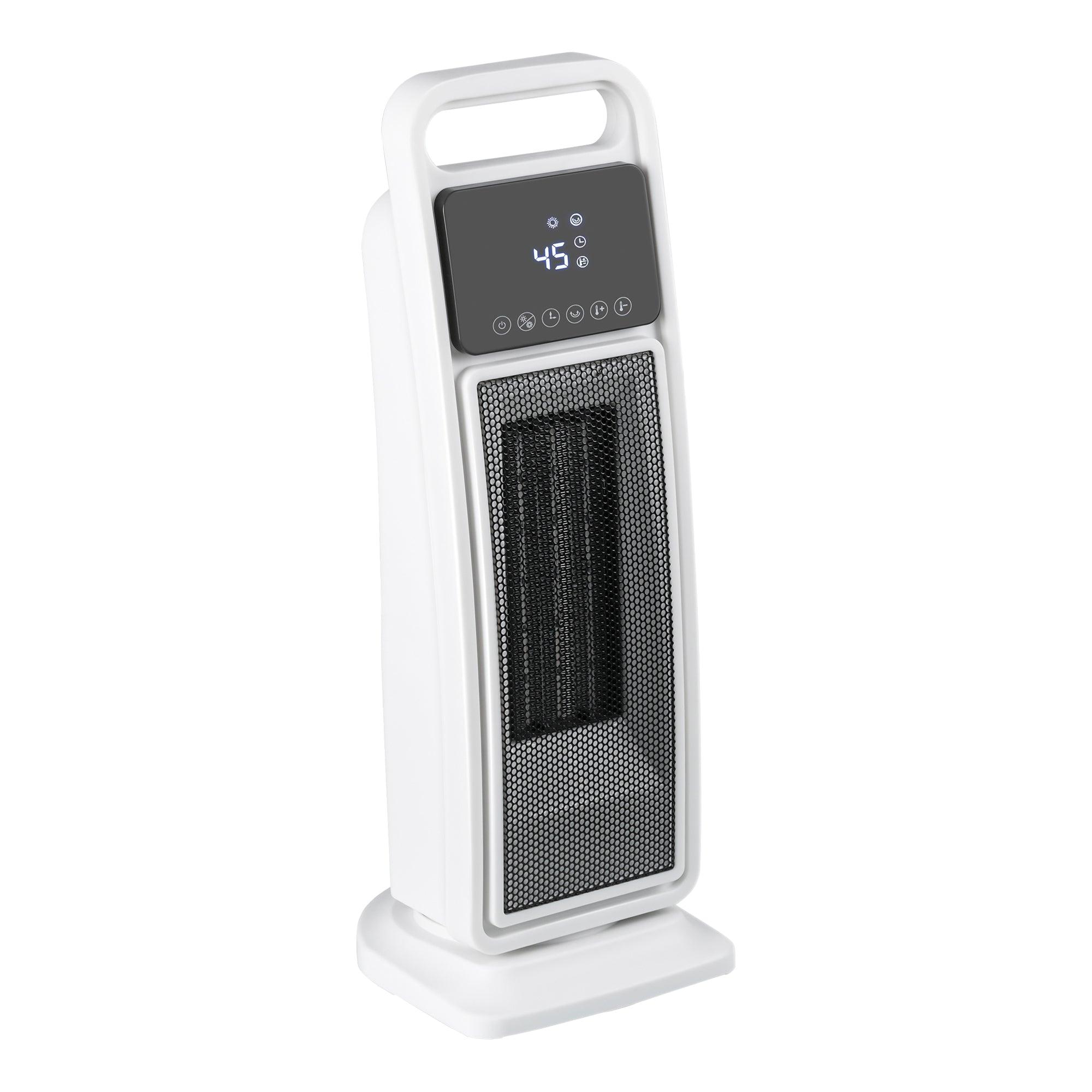 Portable PTC Ceramic Electric Heater & Fan 2000W with Remote Control, 2 Heat Settings, Safety Protection