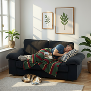 78.74" Black Velvet Compact Loveseat – 2-Seat Space-Saving Couch with Hidden Storage for Small Apartments/Studios