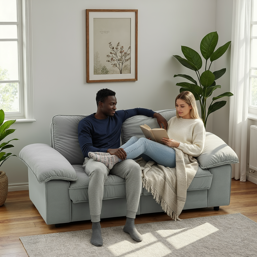 78.74" Gray Velvet Compact Loveseat – 2-Seat Space-Saving Couch with Hidden Storage for Small Apartments/Studios