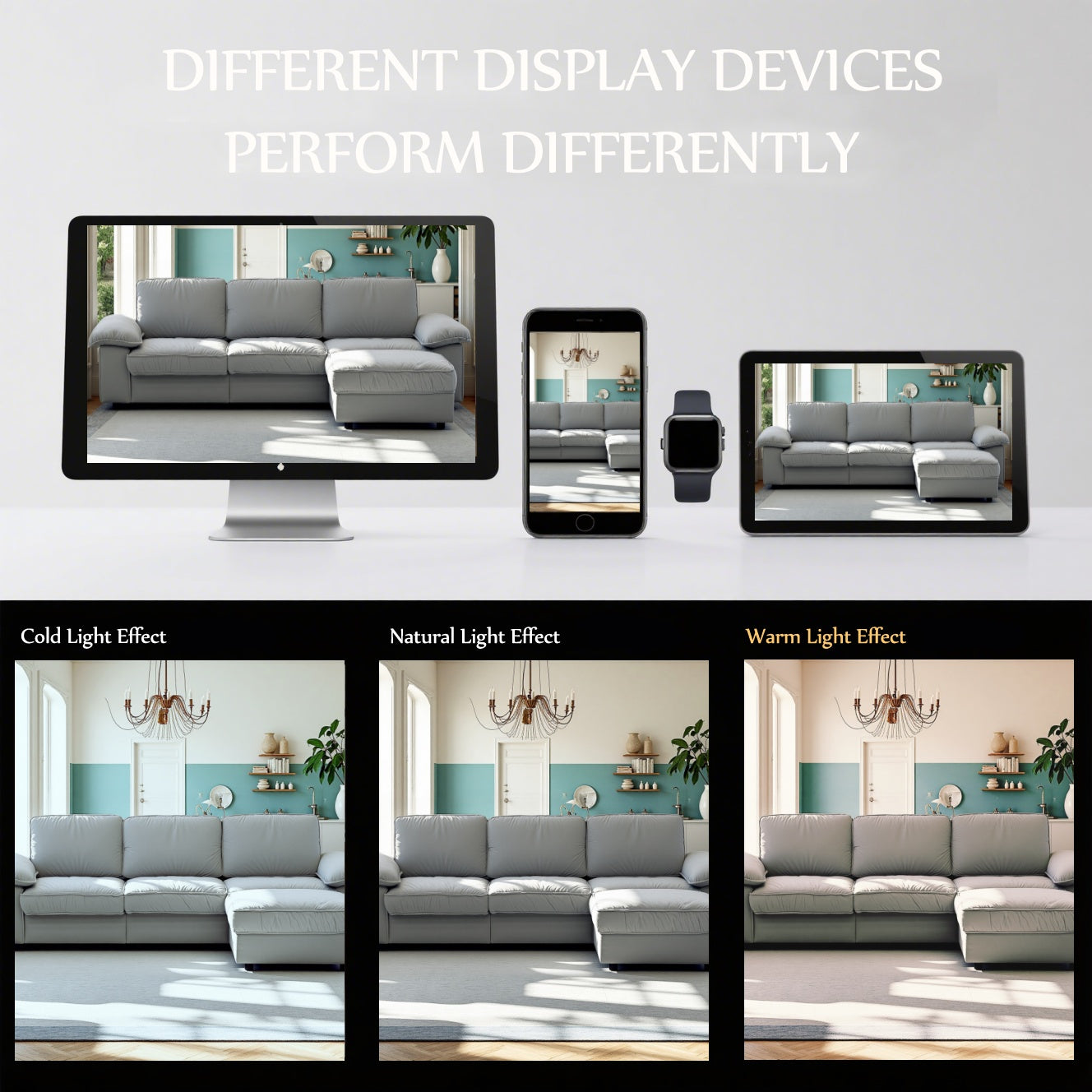 105.5" Upholstered L-Shaped Sectional Sofa – Modern Fabric Couch with Chaise & Ottoman, Deep-Seat Comfort for Living Rooms/Apartments