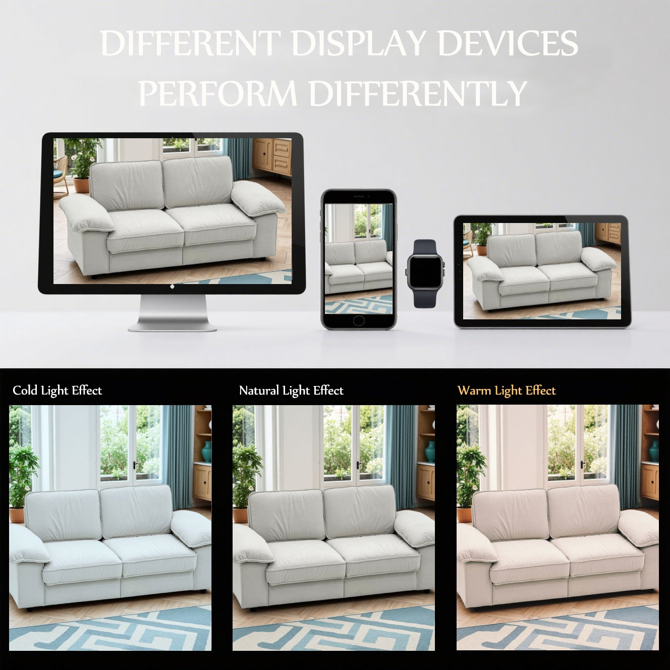 78.74" Space-Saving Storage Loveseat – Cream White Tow-Cushion Contemporary Couch with Hidden Storage for Living Rooms/Small Homes