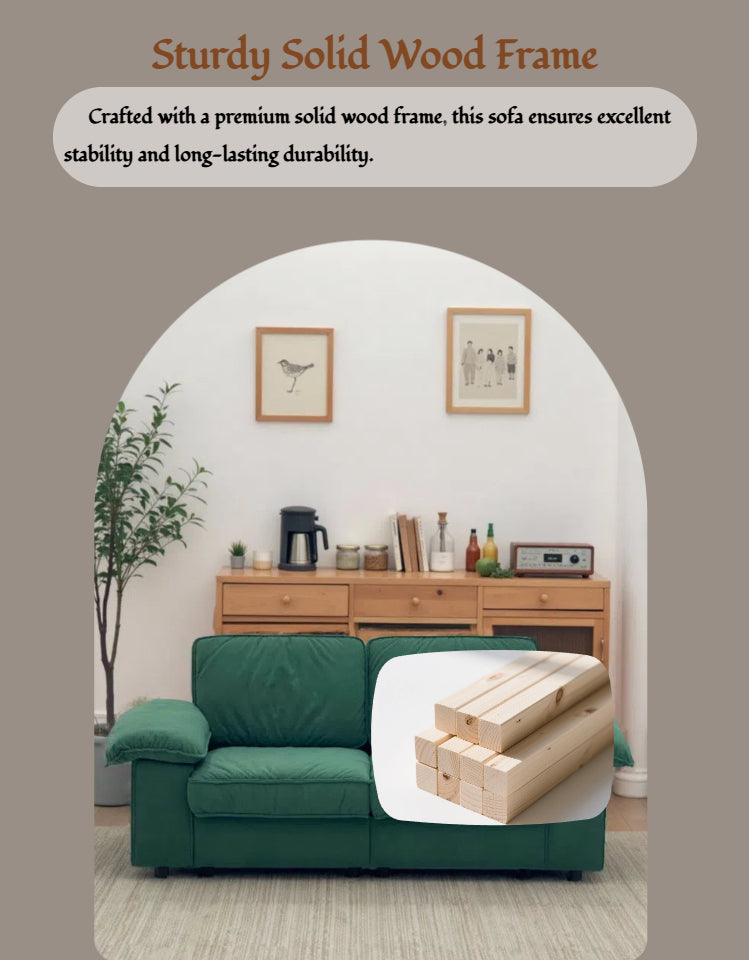 78.74" Green Velvet Compact Loveseat – 2-Seat Space-Saving Couch with Hidden Storage for Small Apartments/Studios