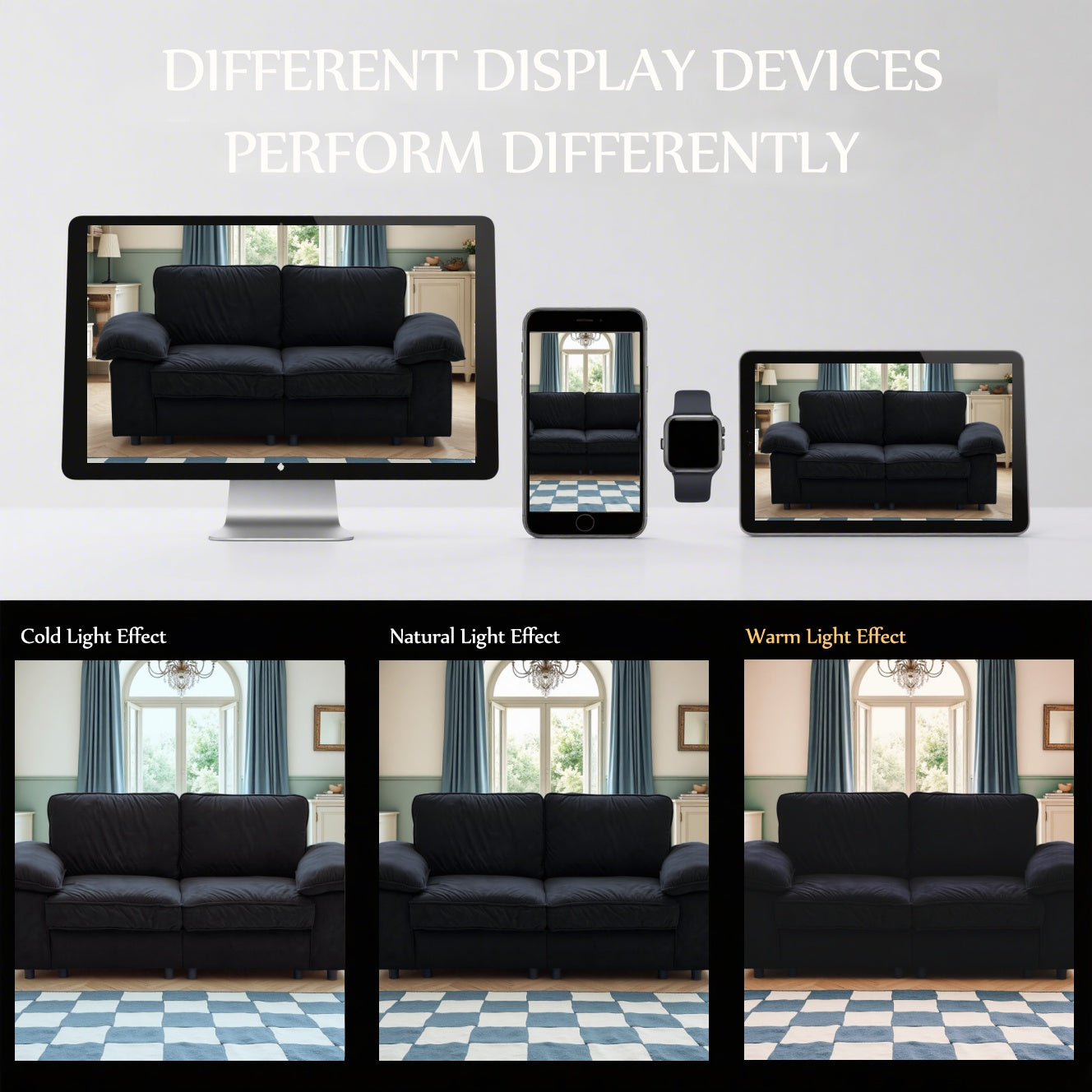 78.74" Black Velvet Compact Loveseat – 2-Seat Space-Saving Couch with Hidden Storage for Small Apartments/Studios