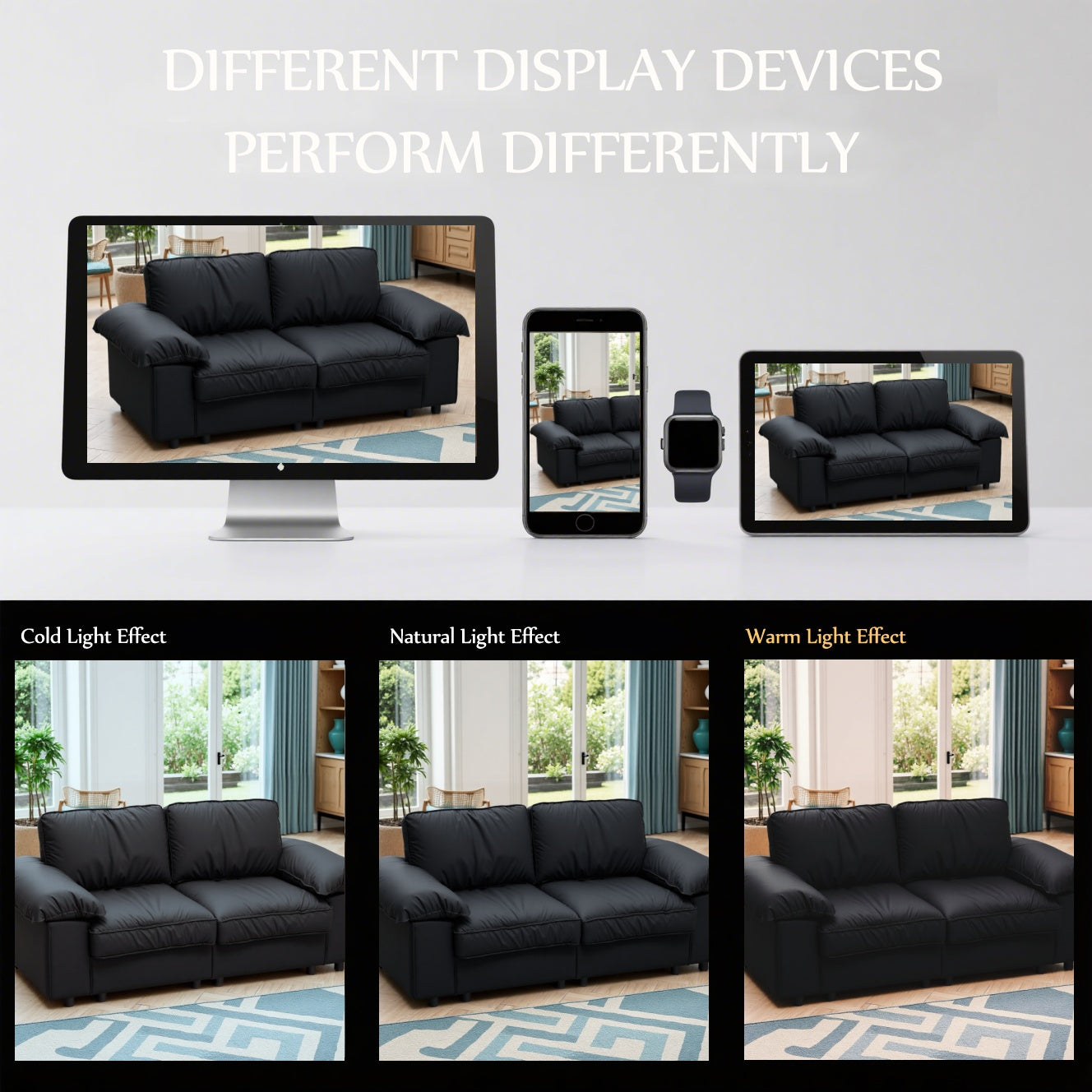 78.74" Black Faux Leather Compact Loveseat – 2-Seat Space-Saving Couch with Hidden Storage for Small Apartments/Studios