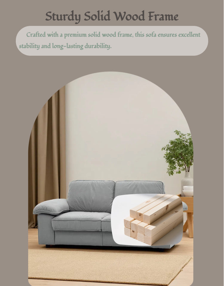 78.74" Gray Velvet Compact Loveseat – 2-Seat Space-Saving Couch with Hidden Storage for Small Apartments/Studios